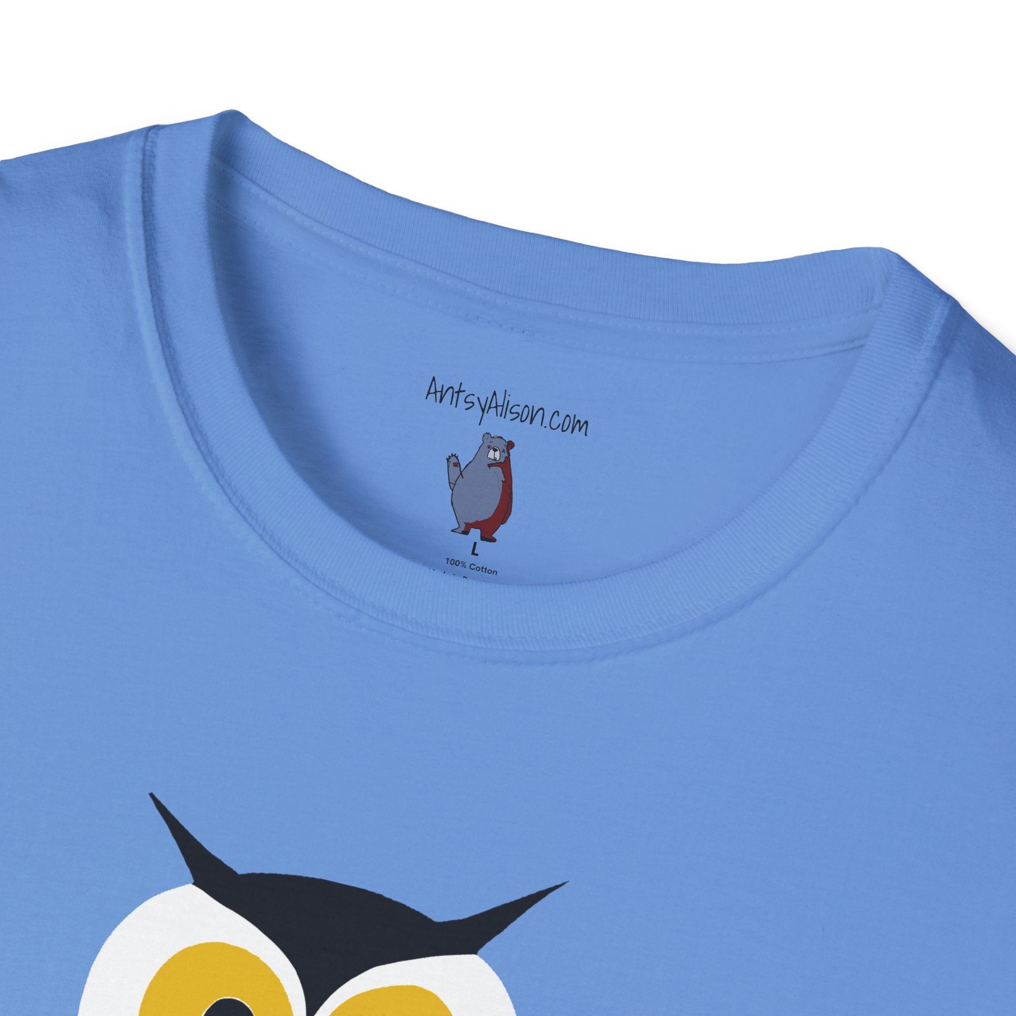 Long Legged Owl Graphic Art - 100% Cotton T-Shirt