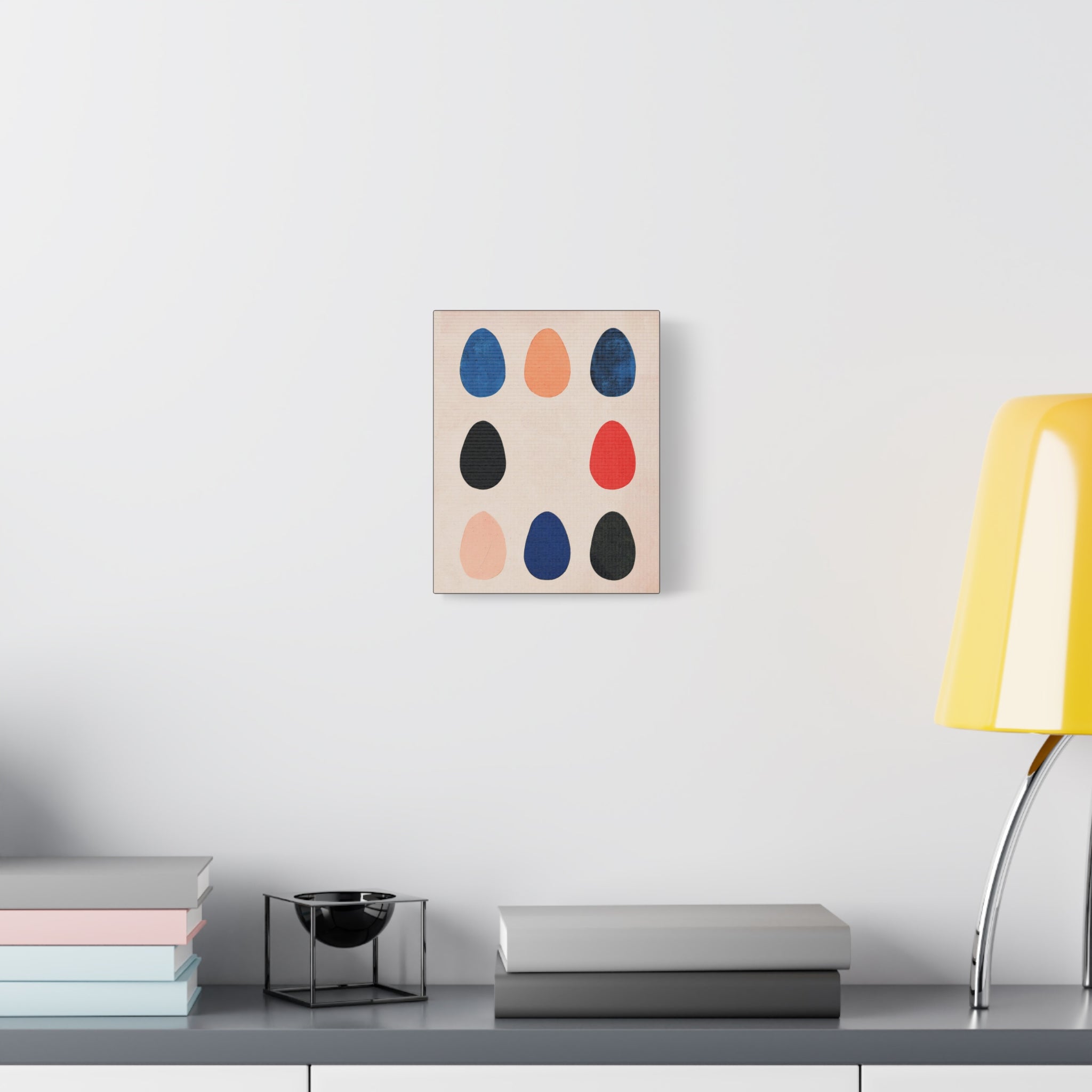 Abstract Modern Egg Display - Matte Canvas, Stretched, 1.25"