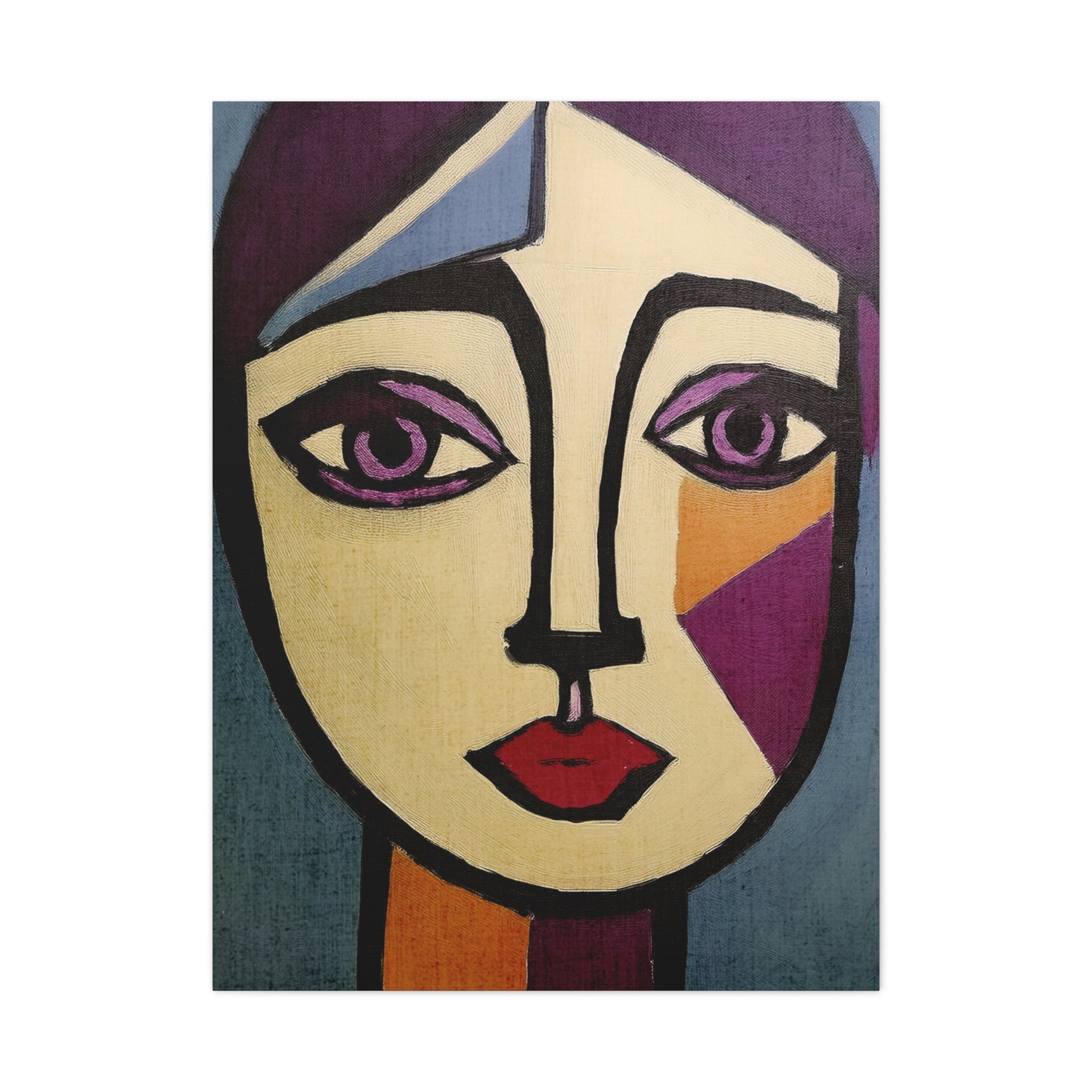 Abstract Moody Woman Portrait Art Print - Matte Canvas, Stretched, 1.25"