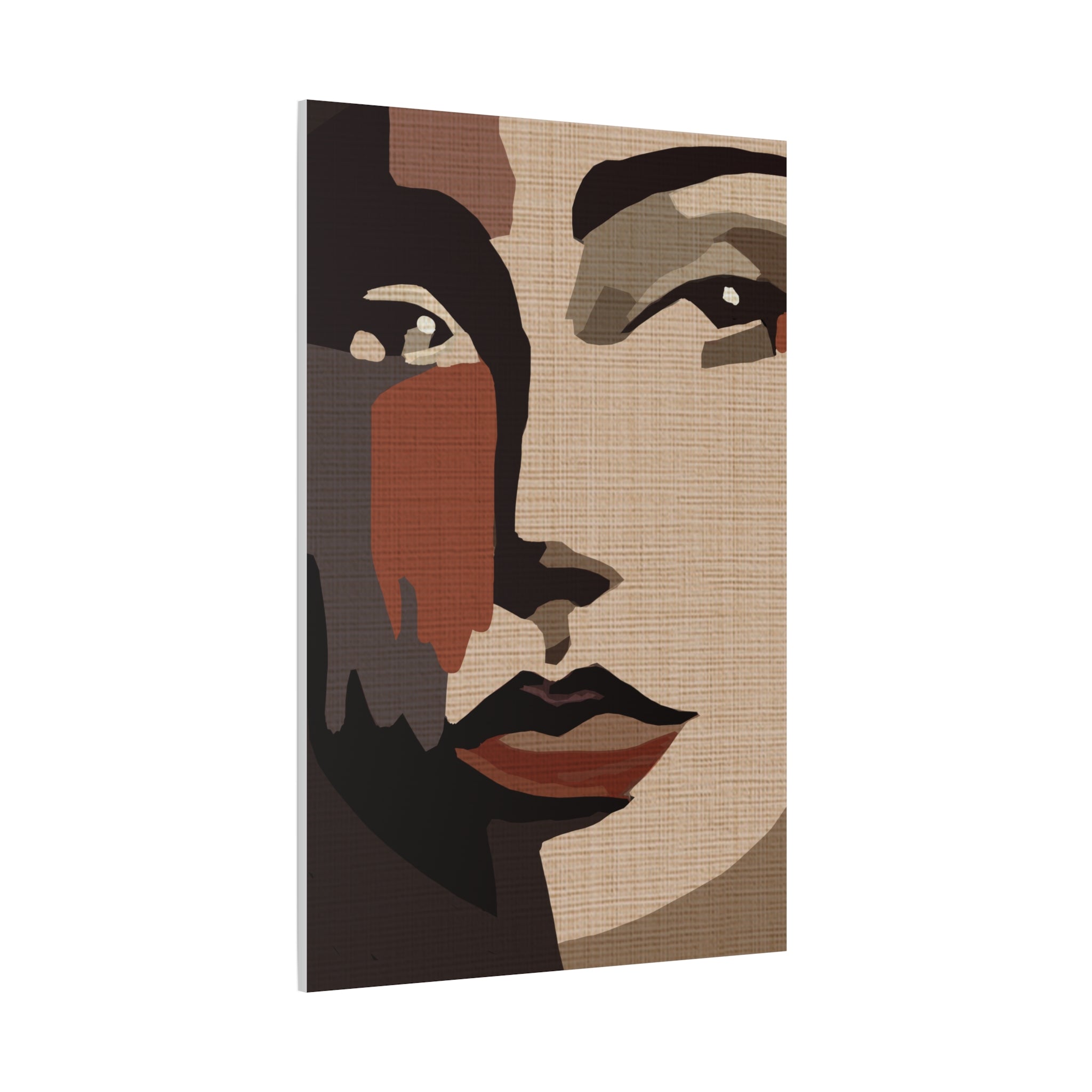 Abstract Woman Portrait 1970s Disco Inspired Art Print - Matte Canvas, Stretched, 1.25"