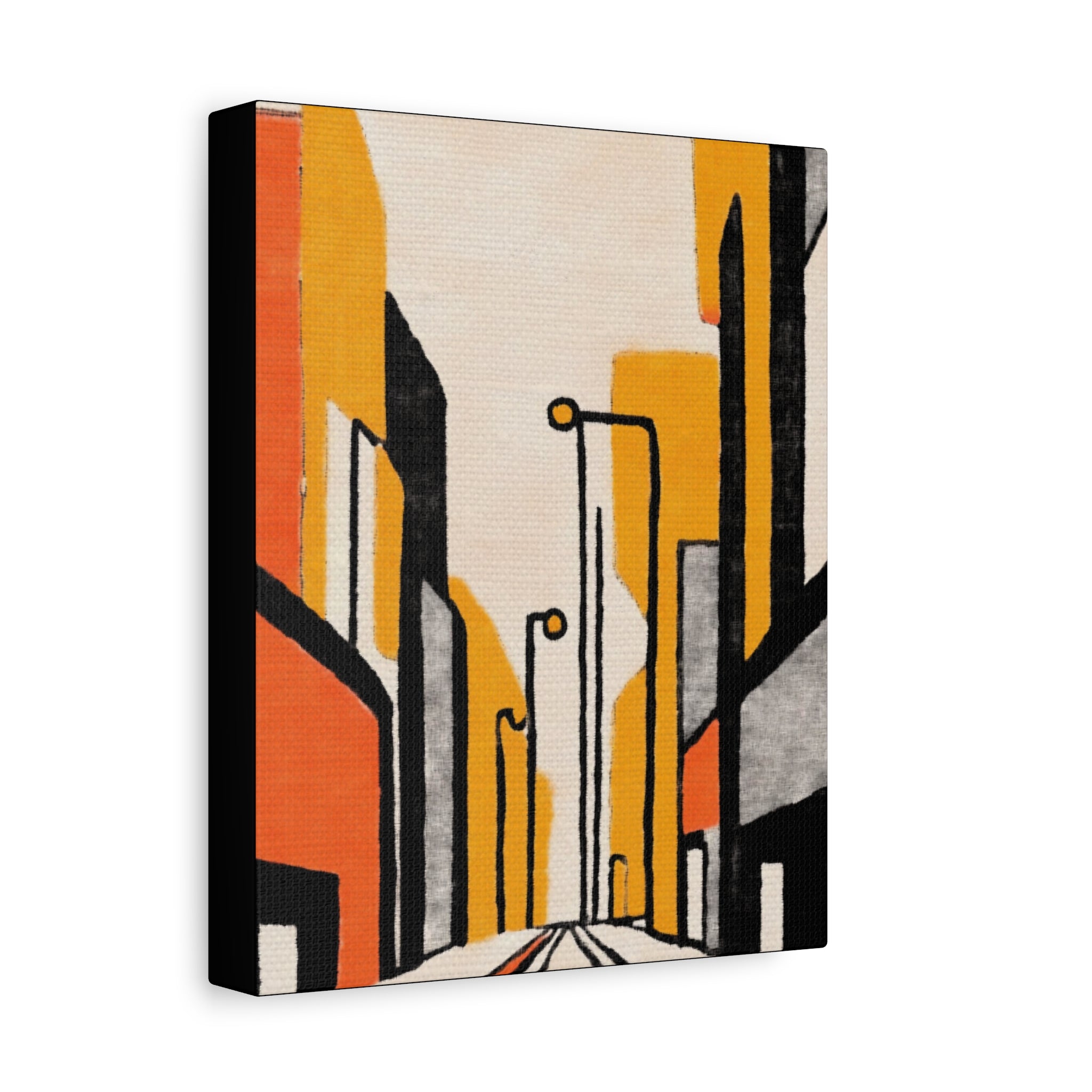 Midwest Mod Cityscape 3000 Art Print  - Matte Canvas, Stretched, 1.25"