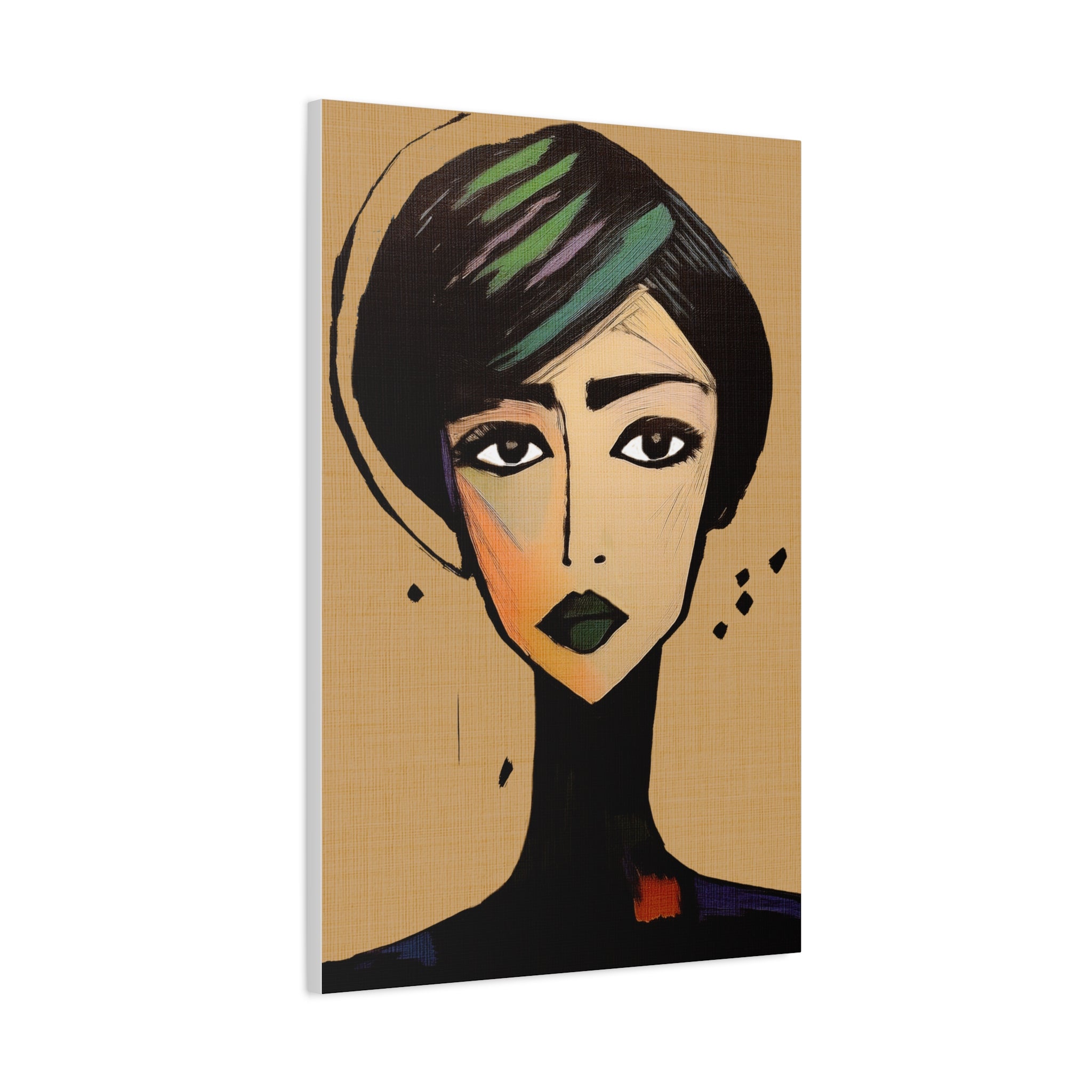 Abstract Woman Girl Portrait Gemini Print - Matte Canvas, Stretched, 1.25"