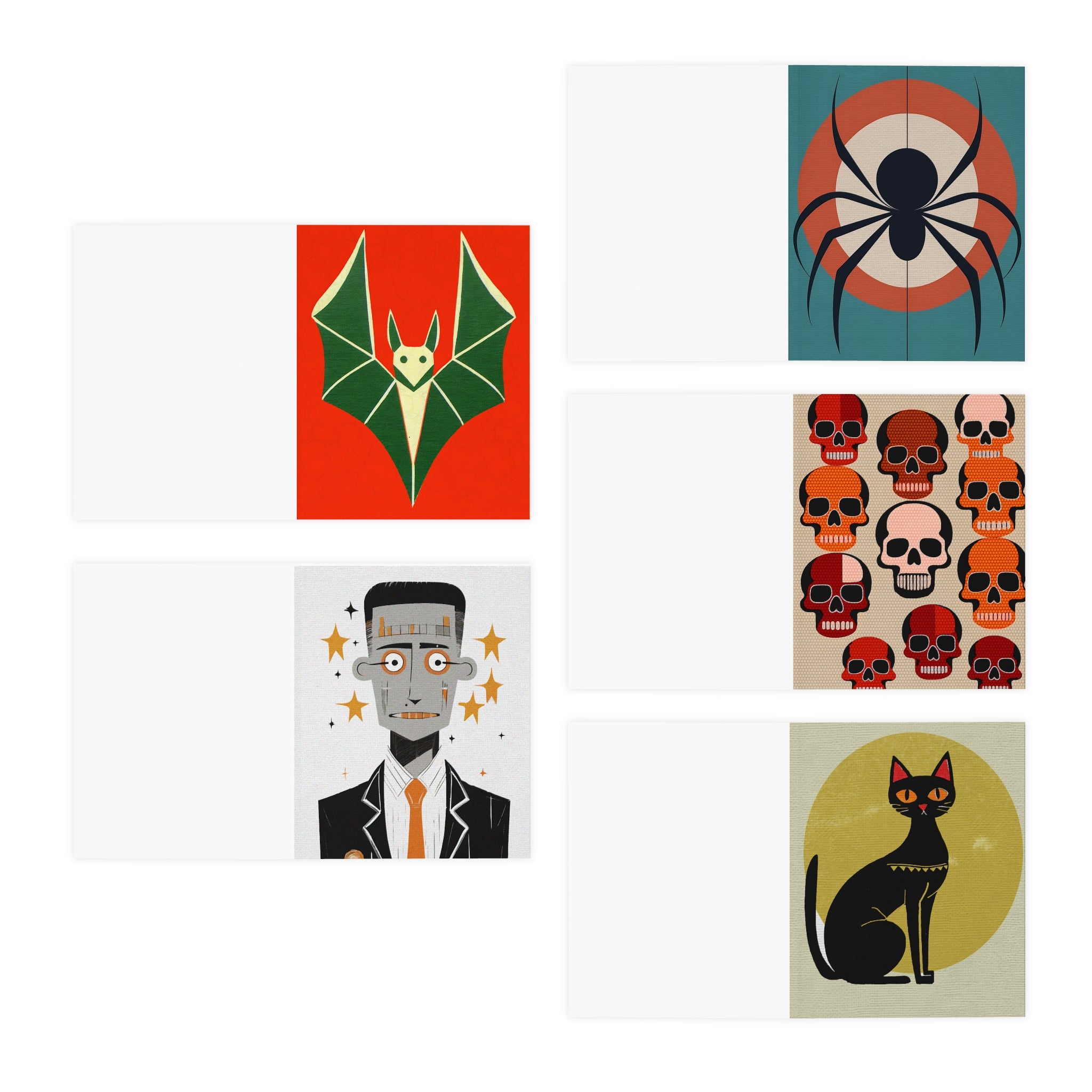 Multi-Design Halloween Greeting Card (5-Pack) -  Holiday Halloween Collection