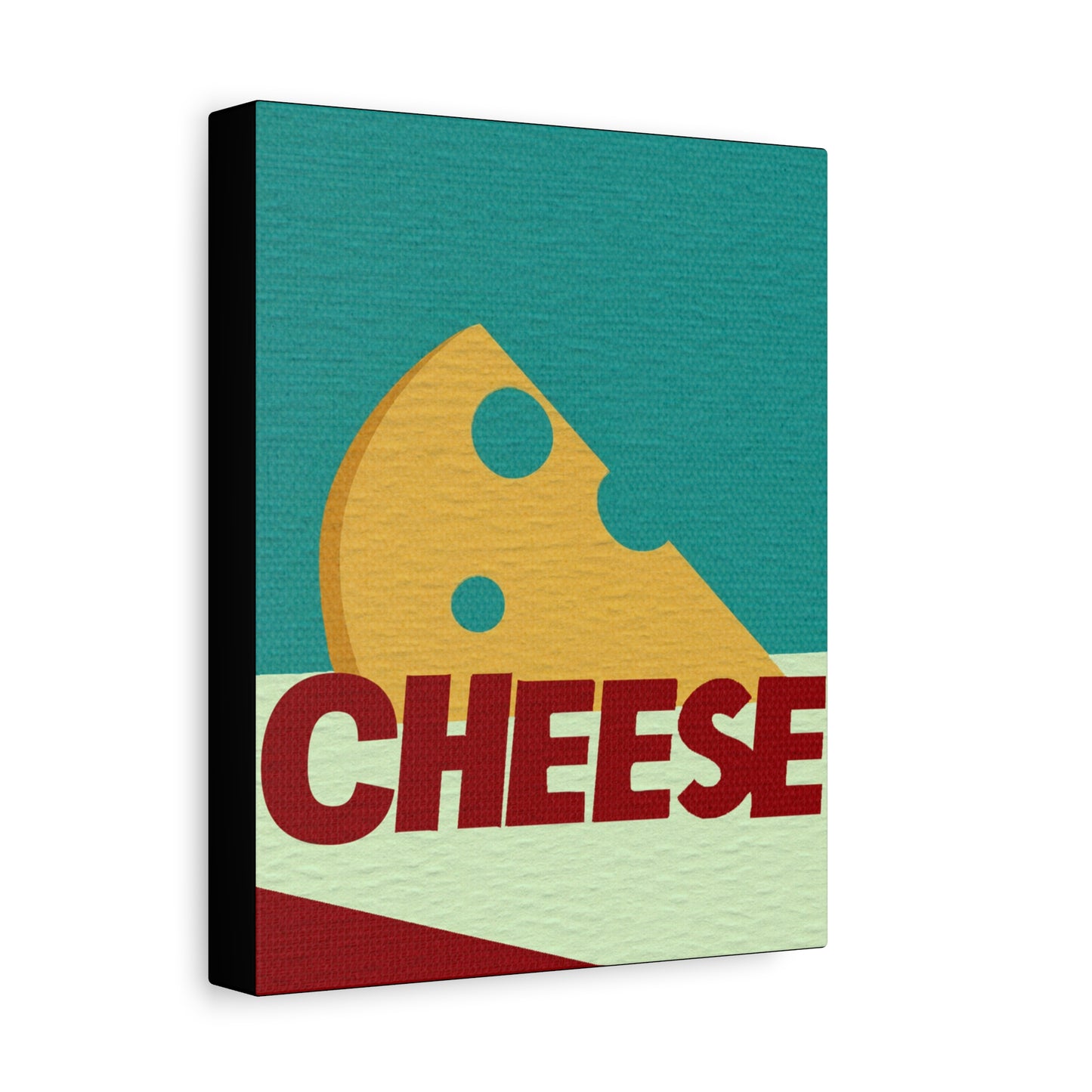 Pop Art Style CHEESE Art Text Print - Matte Canvas, Stretched, 1.25"