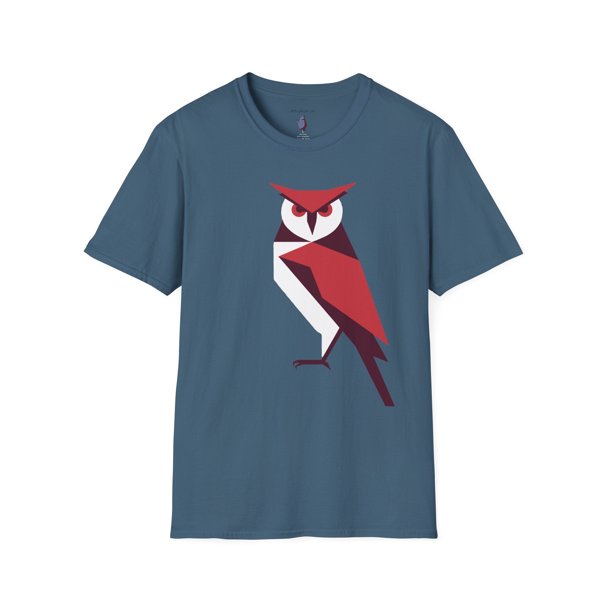 I Mean Business Graphic Owl Art - 100% Cotton T-Shirt