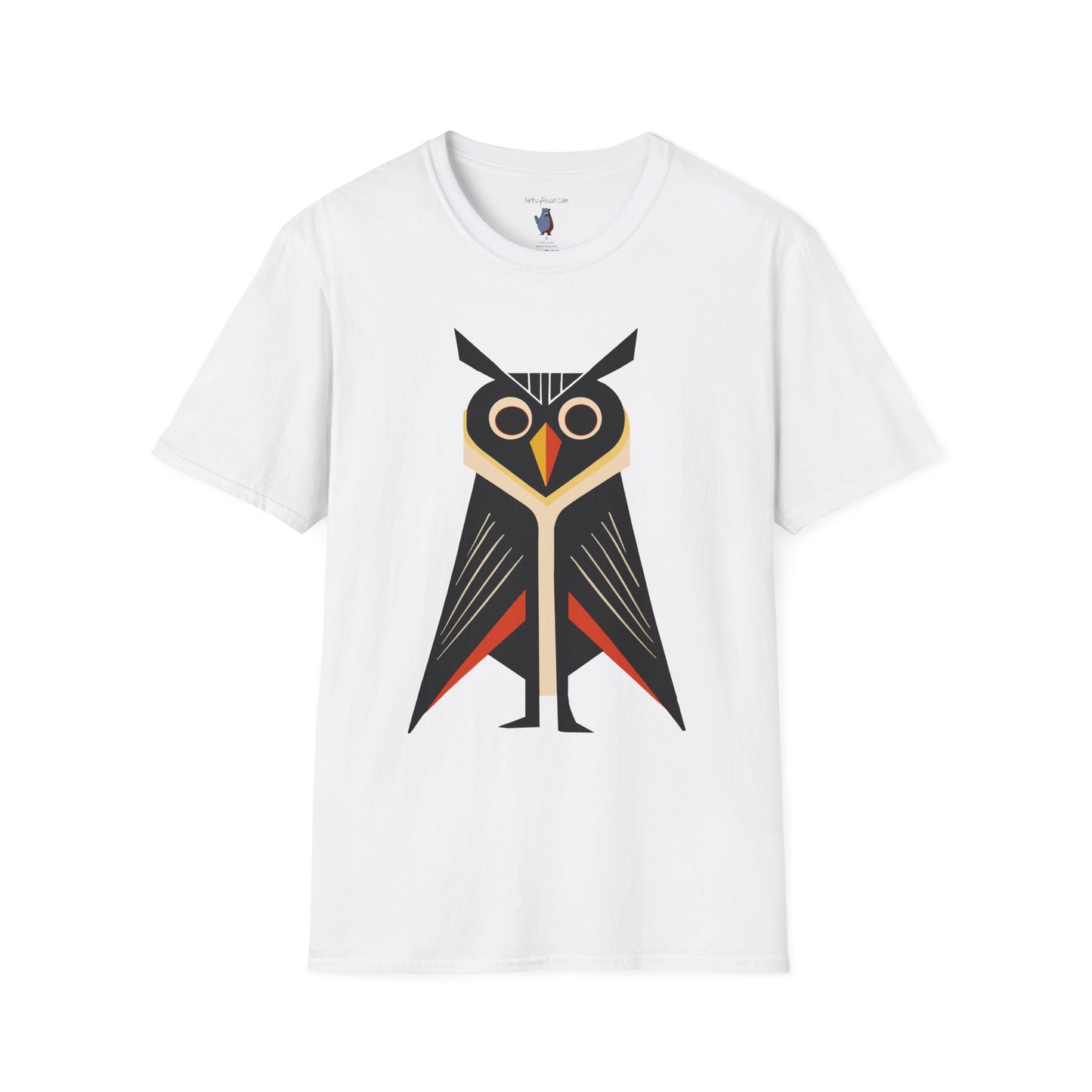 Retro 'Caped' Owl Graphic Art Tee - 100% Cotton T-Shirt