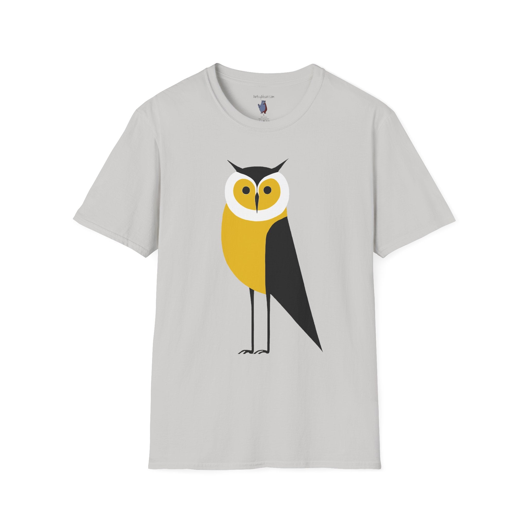 Long Legged Owl Graphic Art - 100% Cotton T-Shirt