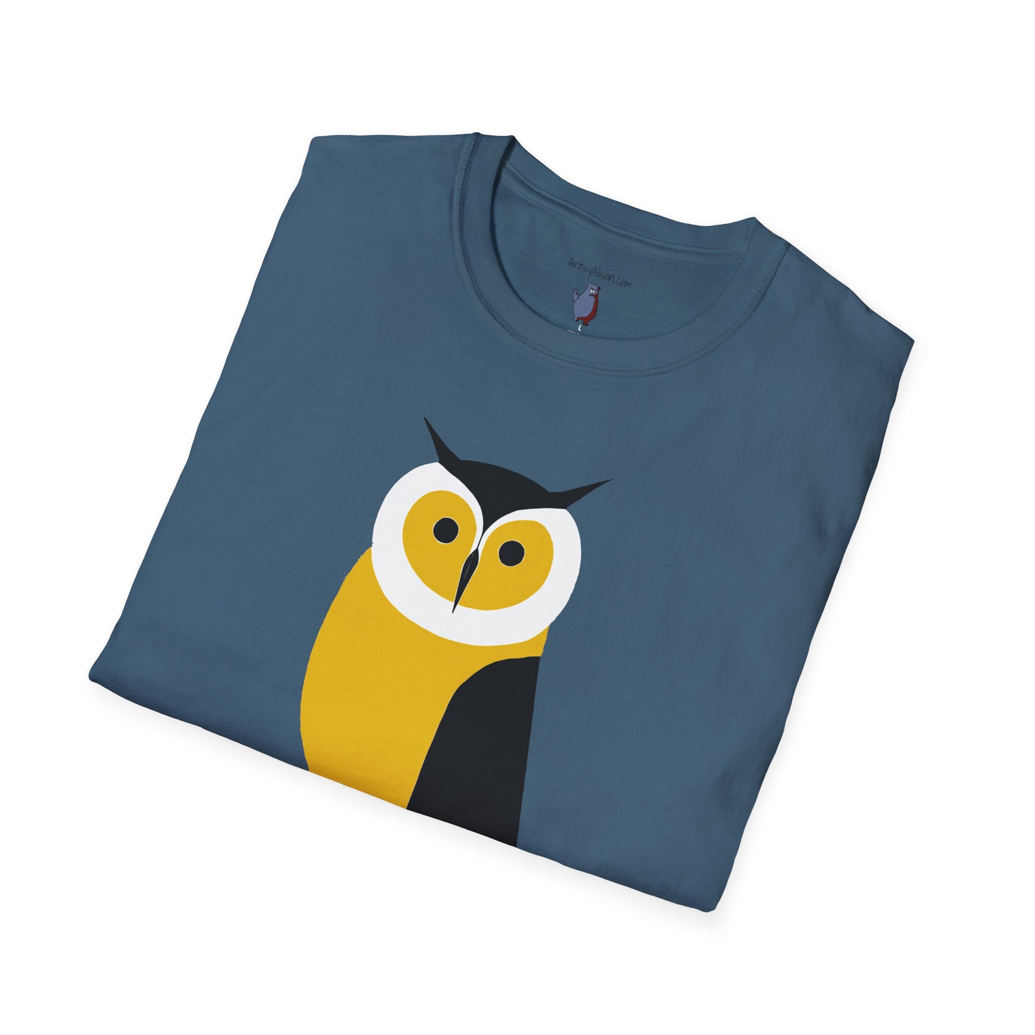 Long Legged Owl Graphic Art - 100% Cotton T-Shirt