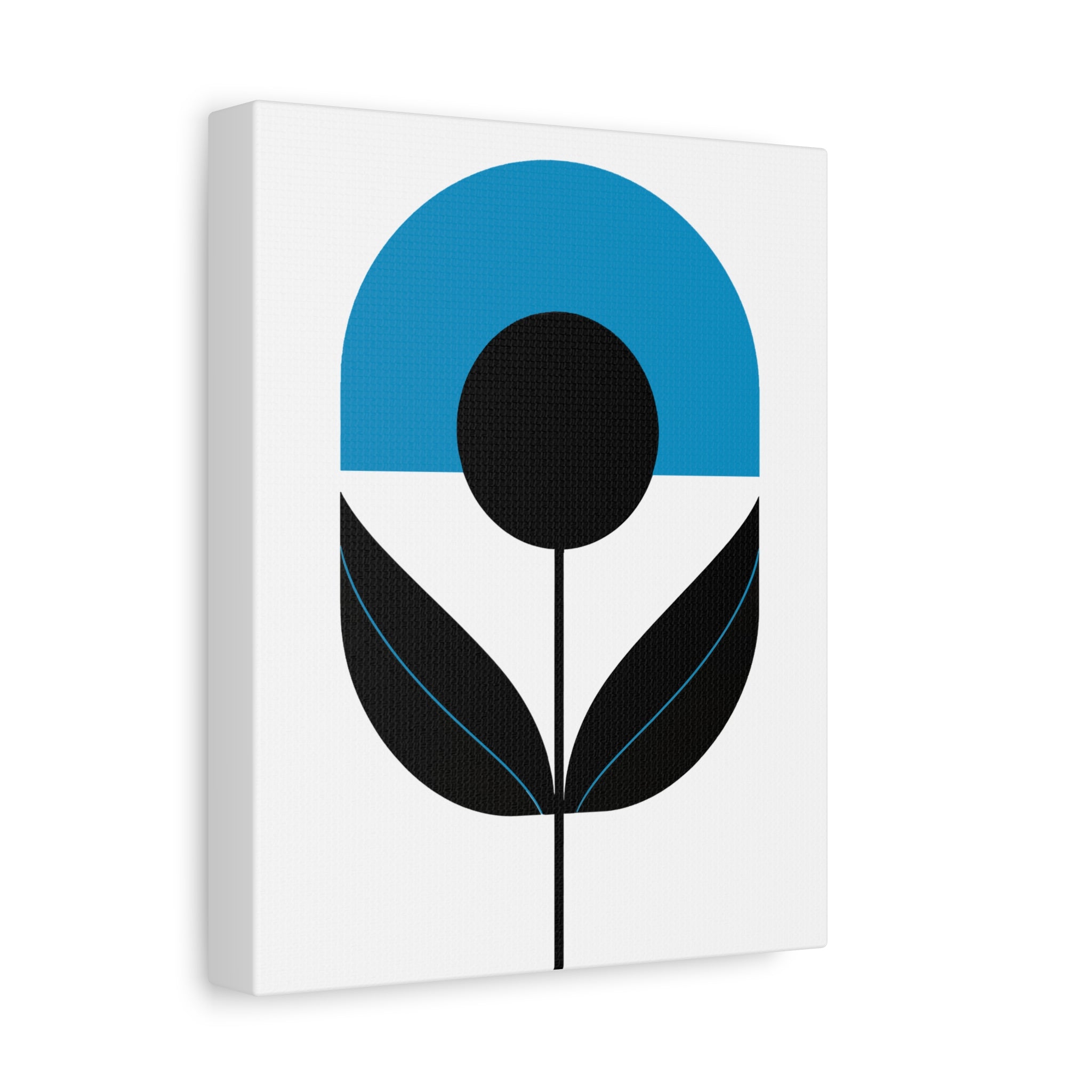 Cornflower Blue Mod Flower - Matte Canvas, Stretched, 1.25"