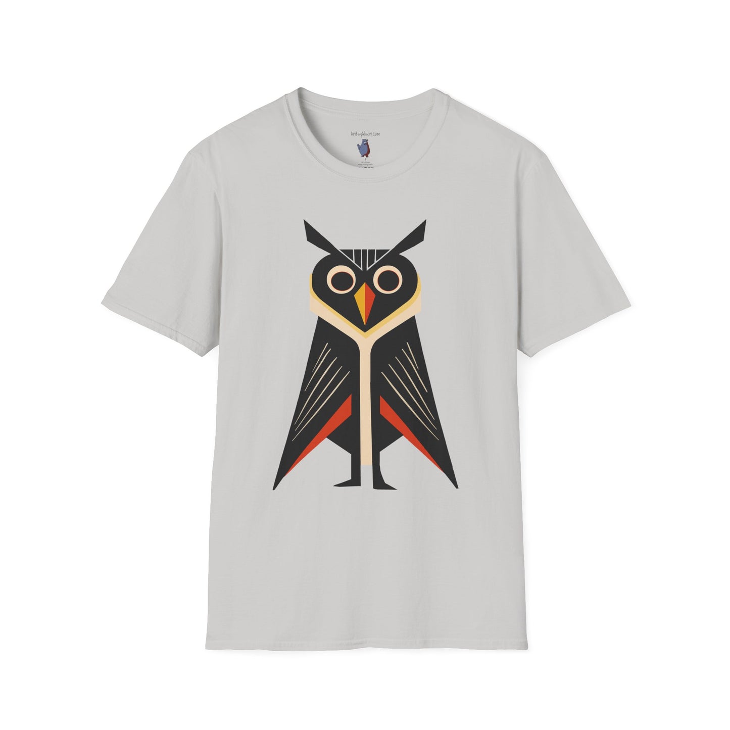 Retro 'Caped' Owl Graphic Art Tee - 100% Cotton T-Shirt