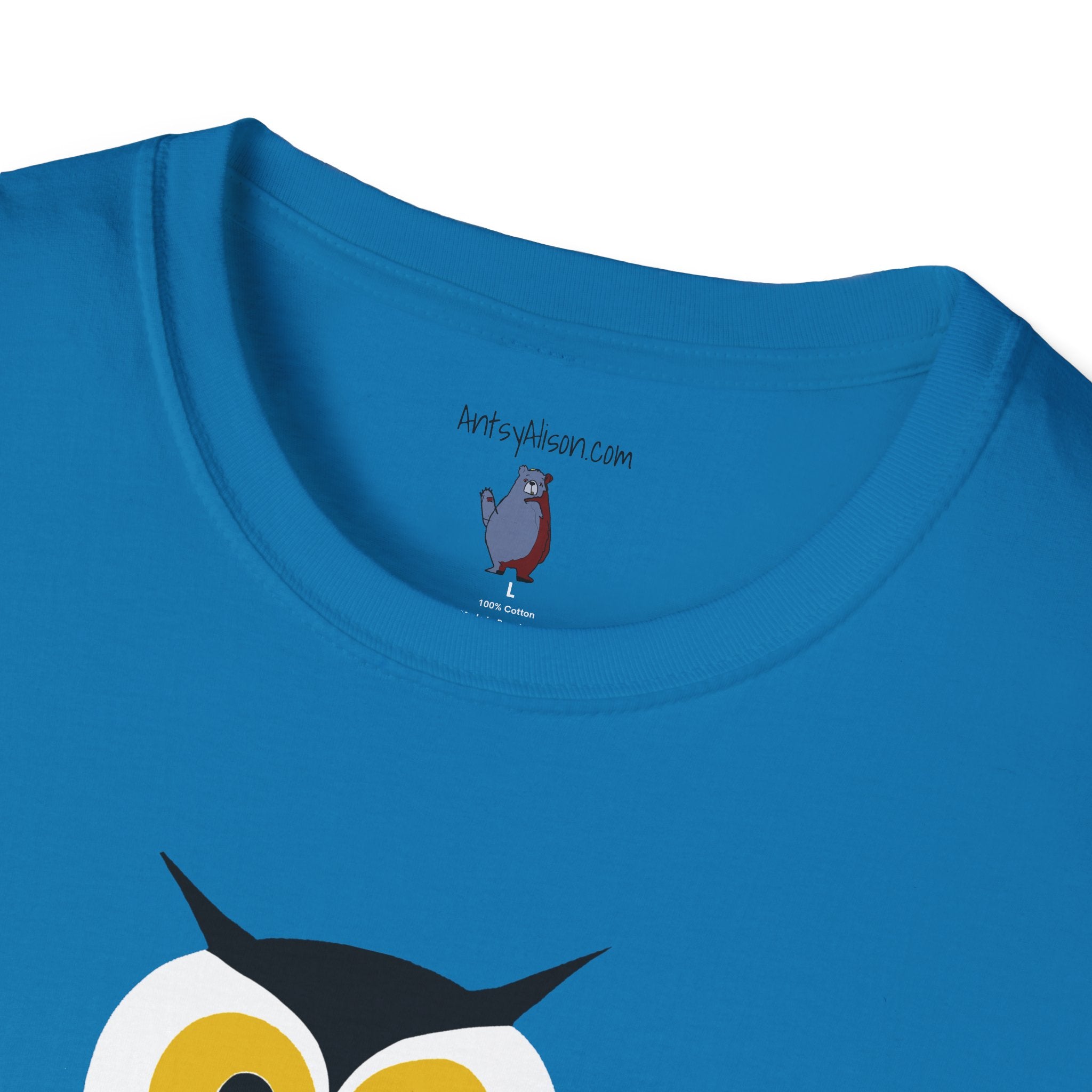 Long Legged Owl Graphic Art - 100% Cotton T-Shirt