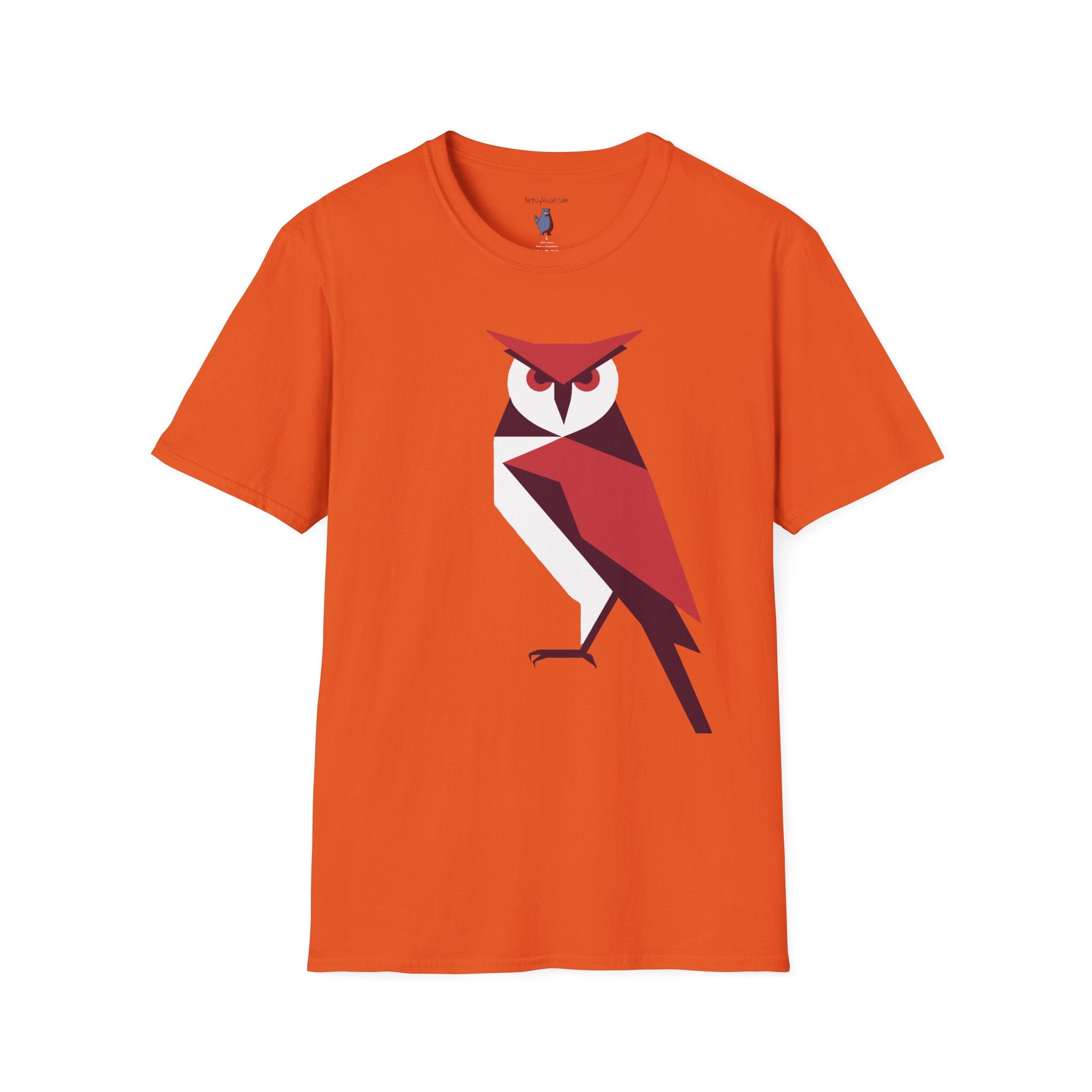 I Mean Business Graphic Owl Art - 100% Cotton T-Shirt