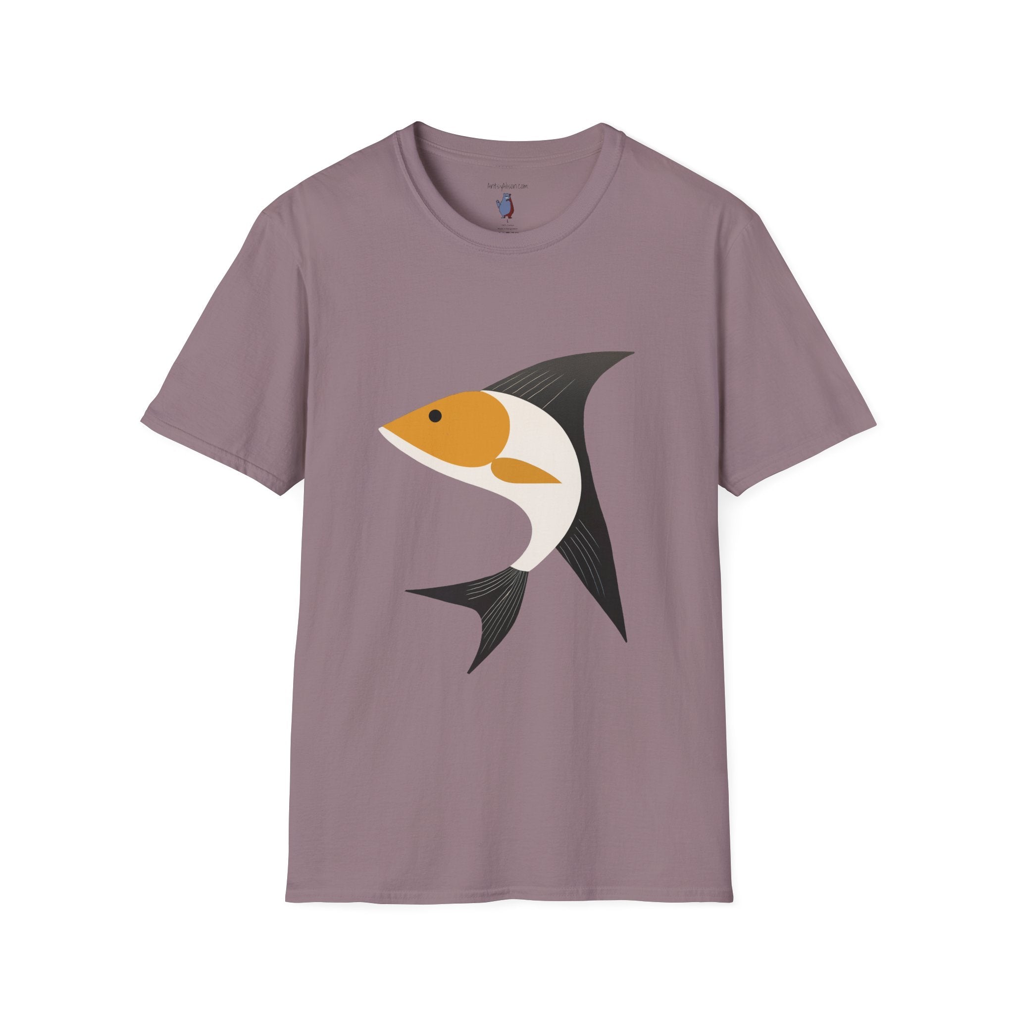 Bold Leaping Fish Graphic Art Tee - 100% Cotton T-Shirt