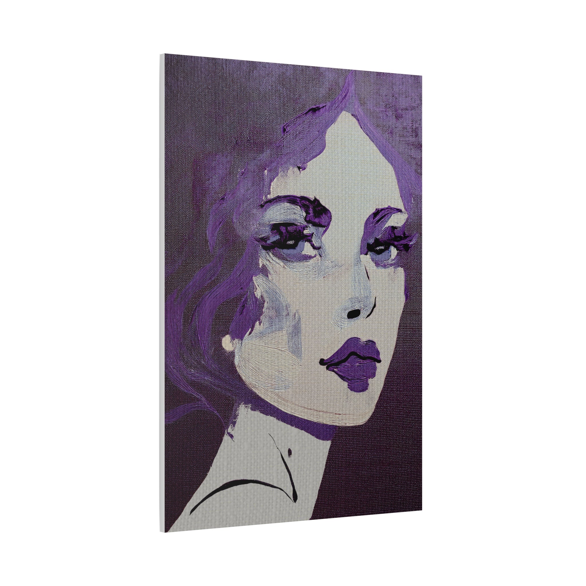 Abstract Woman Portrait Date Night Art Print - Matte Canvas, Stretched, 1.25"