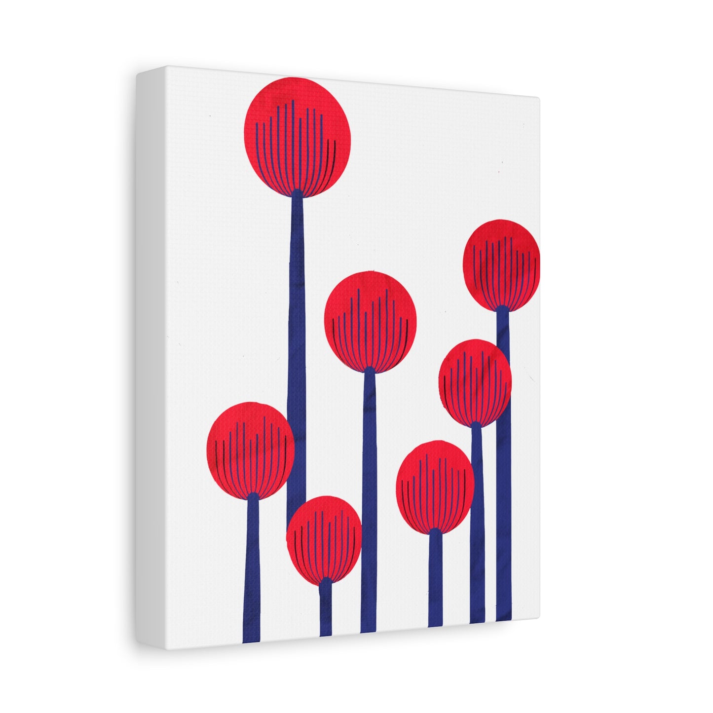Midwest Modern Summer Dandelion Art Print - Matte Canvas, Stretched, 1.25"
