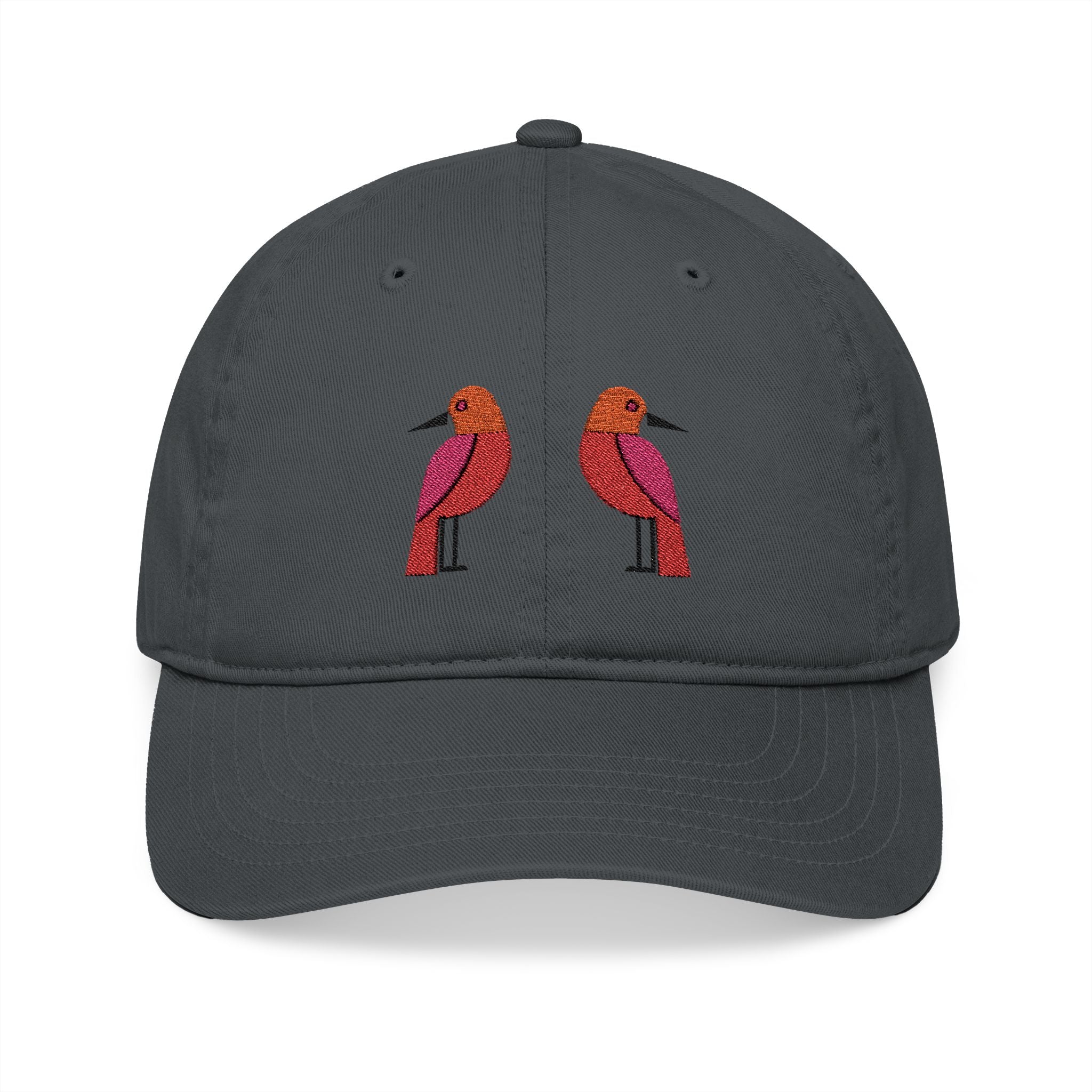 Embroidered Organic Baseball Cap - Stylish Danish Modern Bird Design