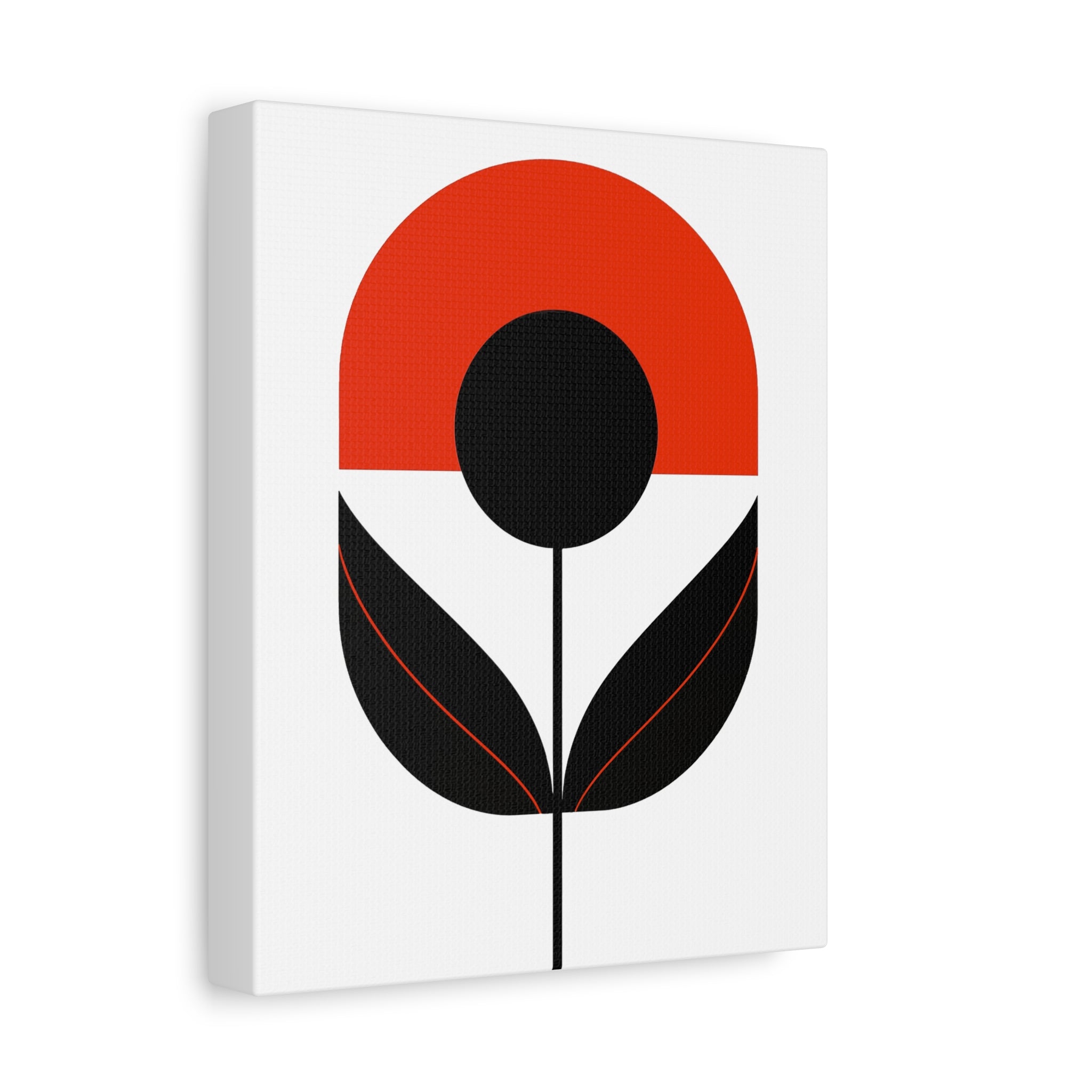 Ladybug Red Mod Flower - Matte Canvas, Stretched, 1.25"