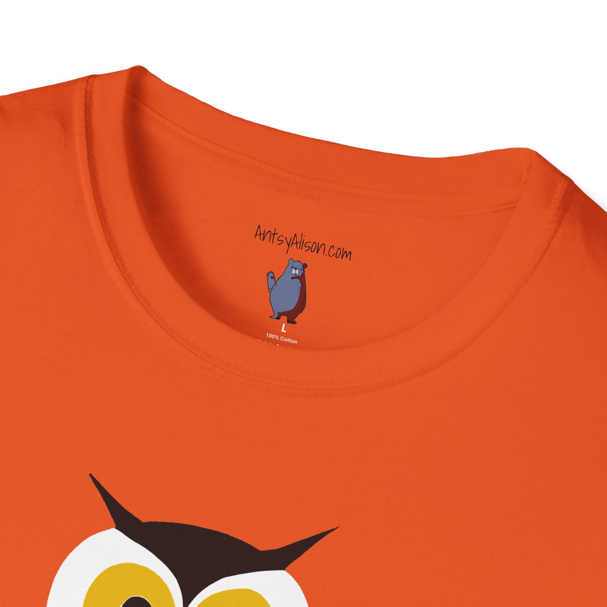 Long Legged Owl Graphic Art - 100% Cotton T-Shirt