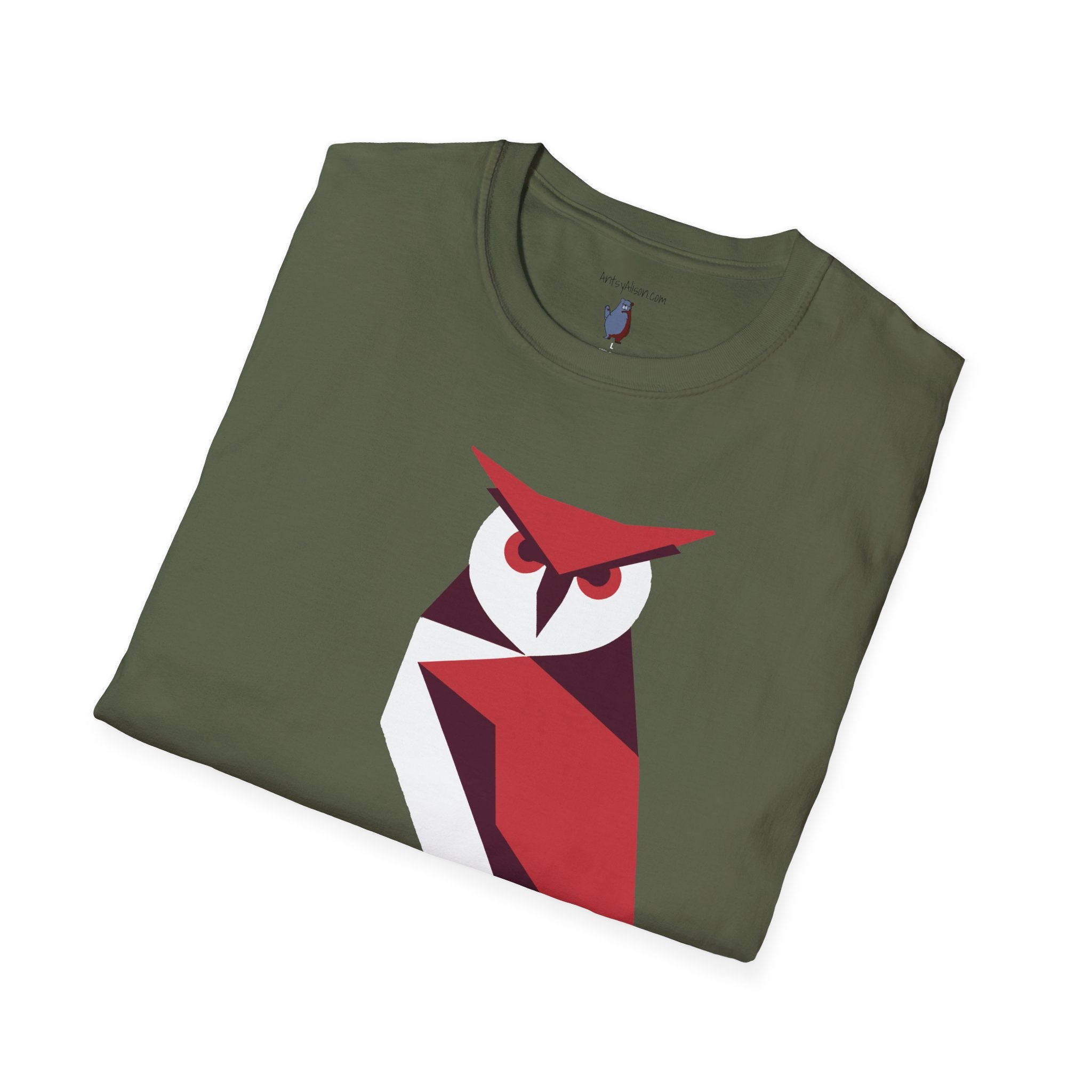 I Mean Business Graphic Owl Art - 100% Cotton T-Shirt