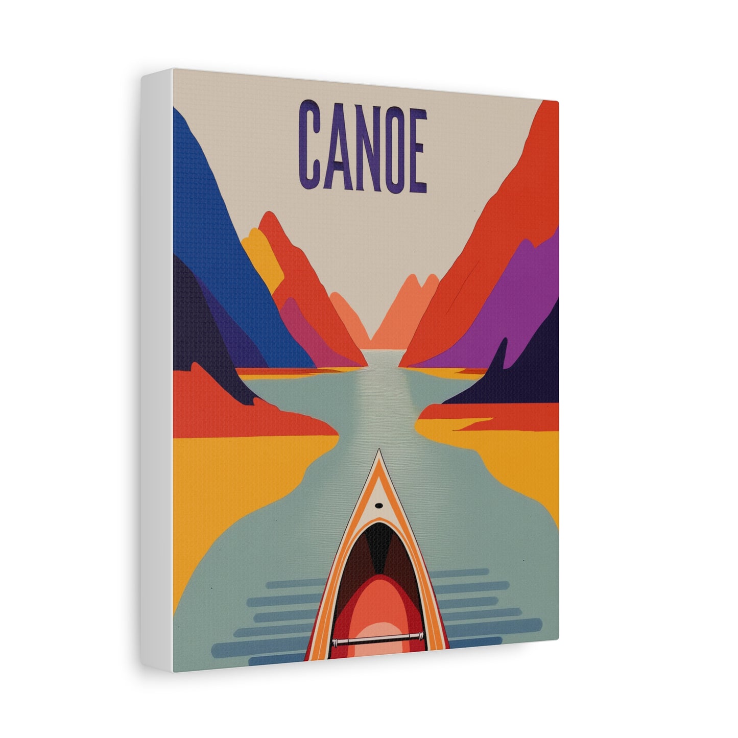 Midwest Modern Travel Activity Canoe Print - Matte Canvas, Stretched, 1.25"