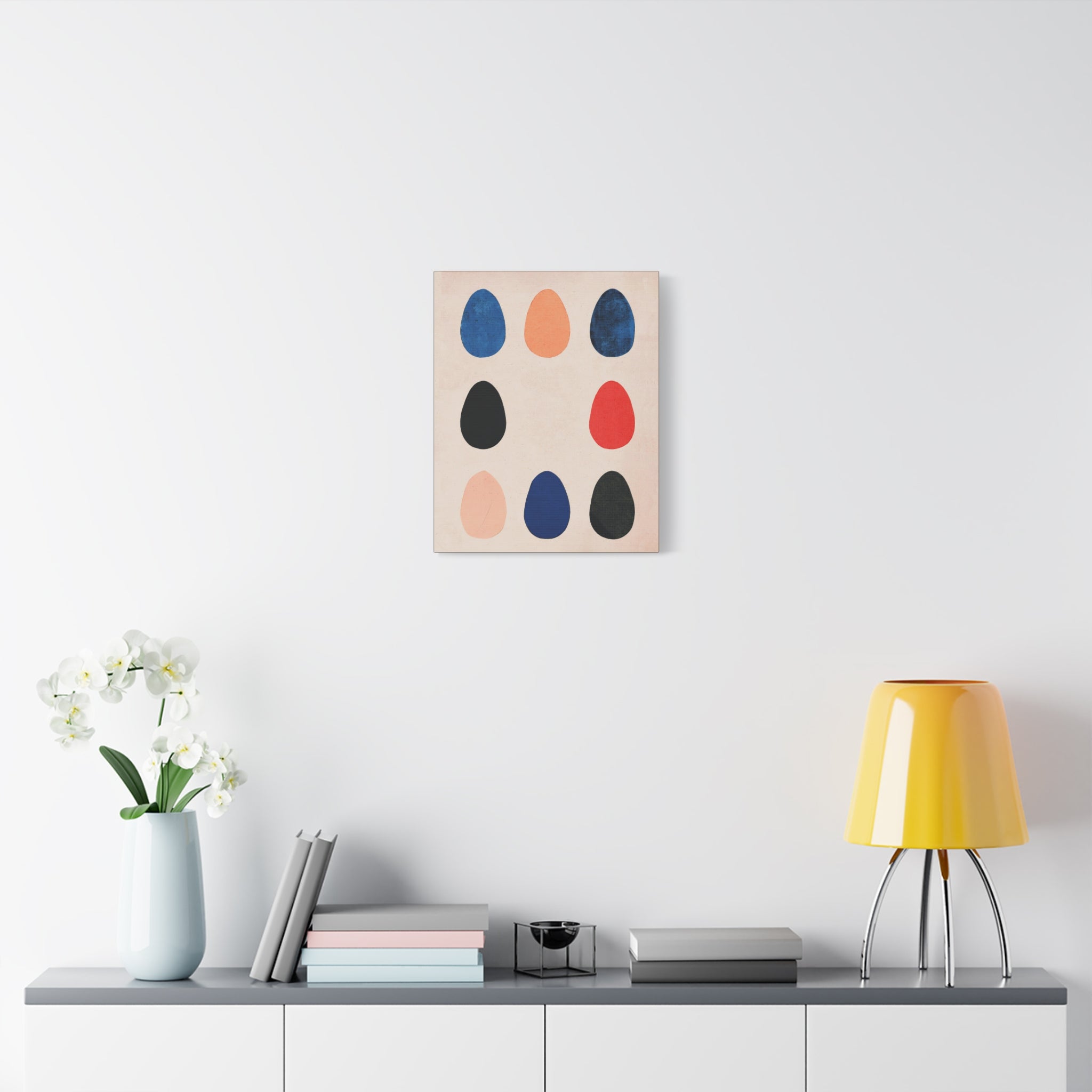 Abstract Modern Egg Display - Matte Canvas, Stretched, 1.25"