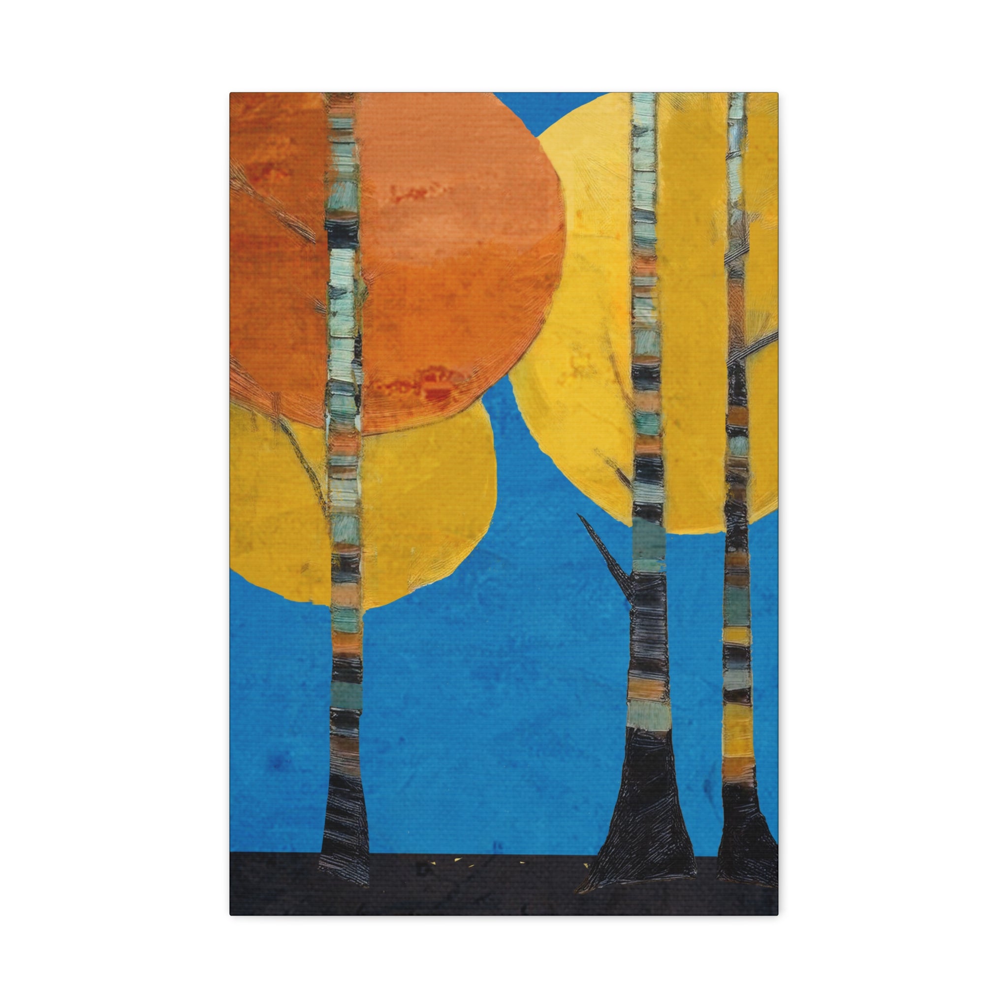 Midwest Mod Memories of Aspen Trees Art Print - Matte Canvas, Stretched, 1.25"