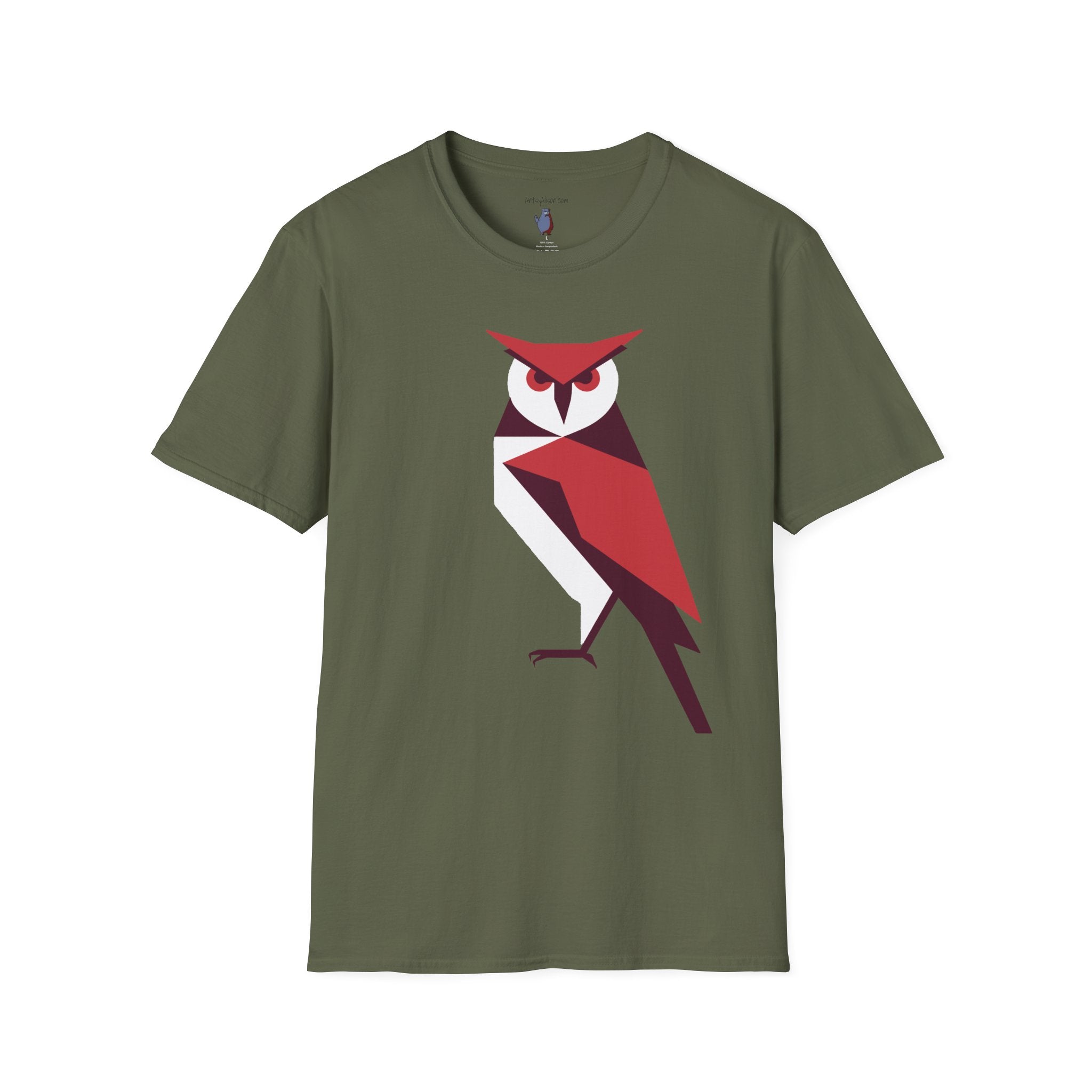 I Mean Business Graphic Owl Art - 100% Cotton T-Shirt