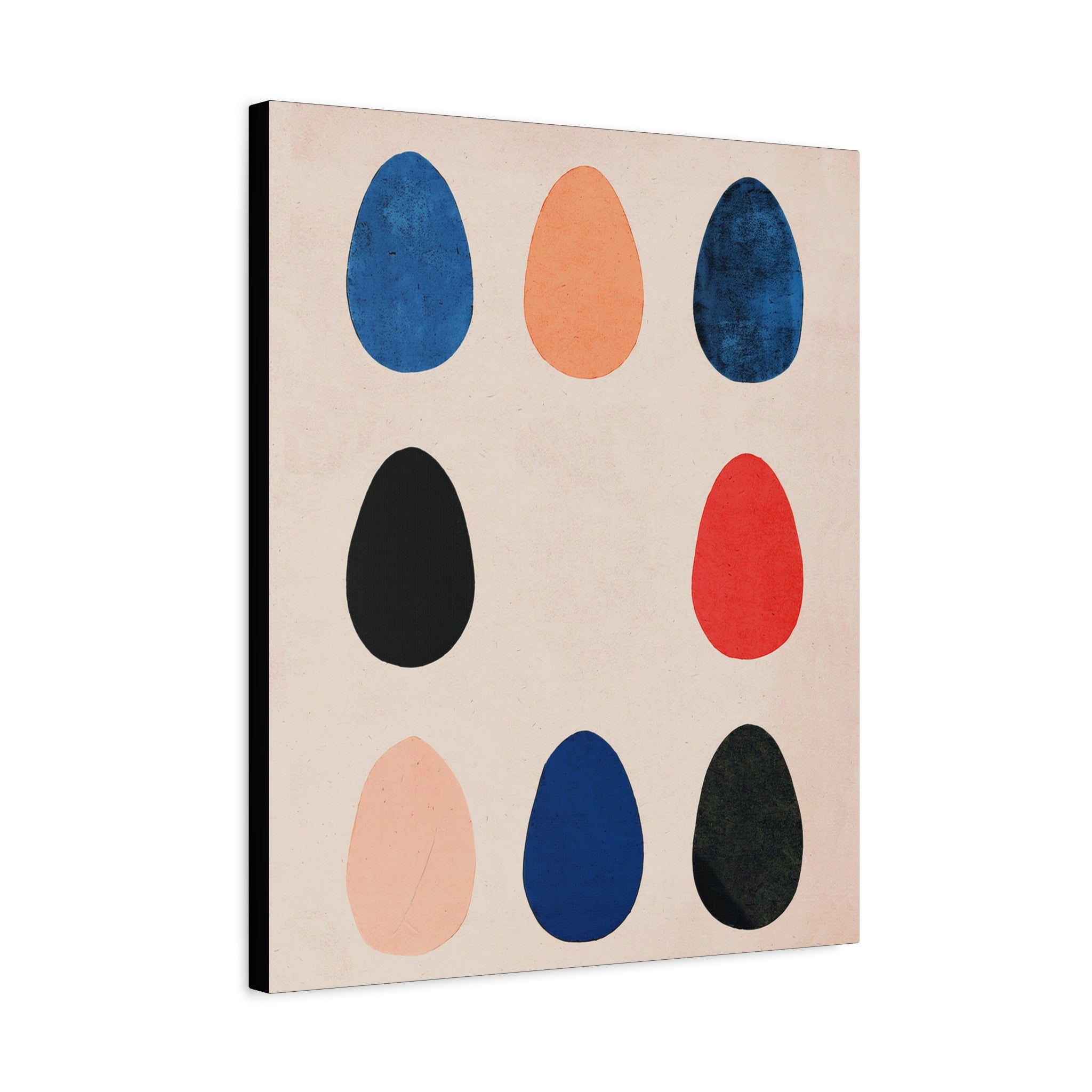 Abstract Modern Egg Display - Matte Canvas, Stretched, 1.25"
