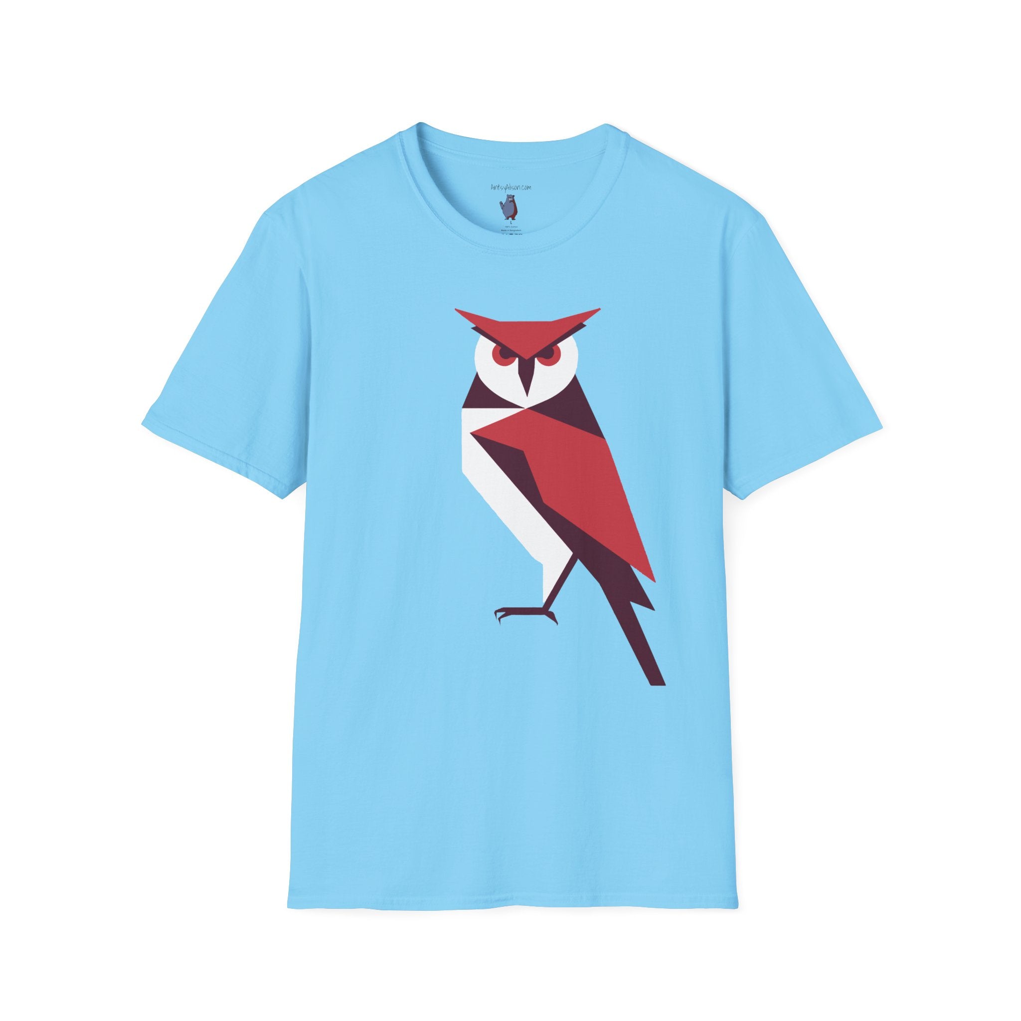 I Mean Business Graphic Owl Art - 100% Cotton T-Shirt