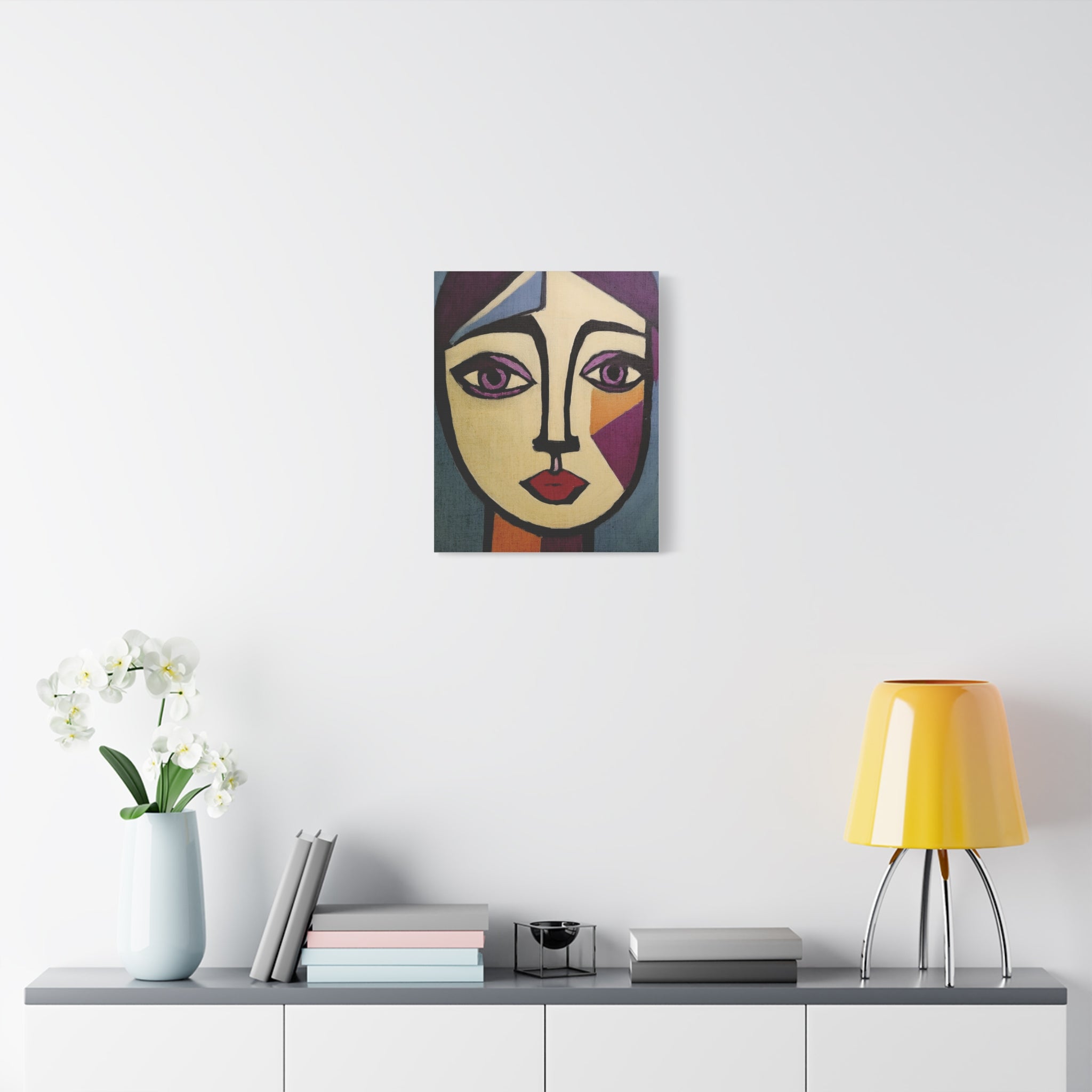 Abstract Moody Woman Portrait Art Print - Matte Canvas, Stretched, 1.25"
