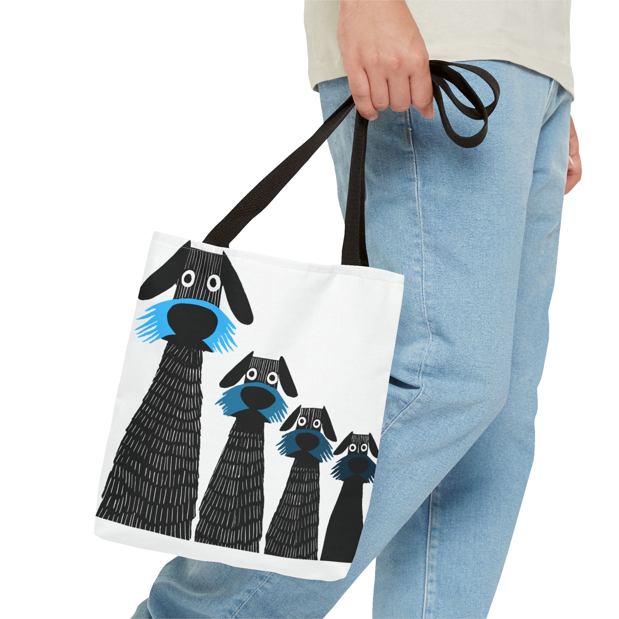 Midwest Mod Dogs on Alert Tote Bag, Eco-Friendly Shopping Bag, Beach Tote, Gift for Nature Lovers, Summer Accessory, Lightweight Carryall