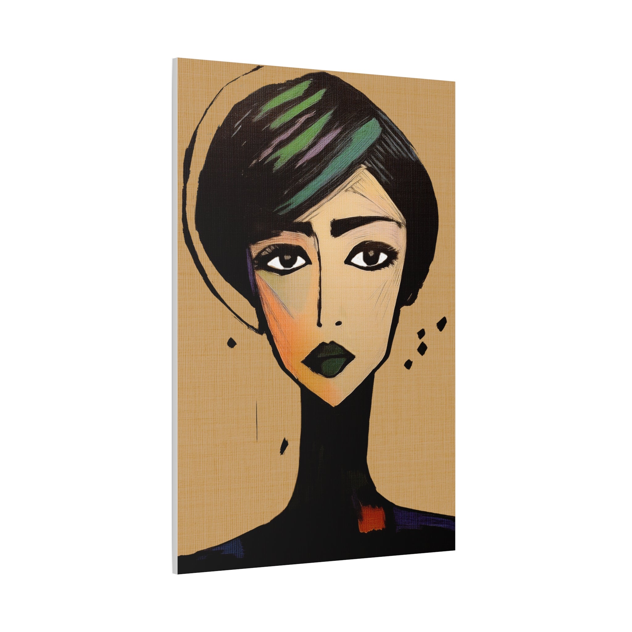 Abstract Woman Girl Portrait Gemini Print - Matte Canvas, Stretched, 1.25"