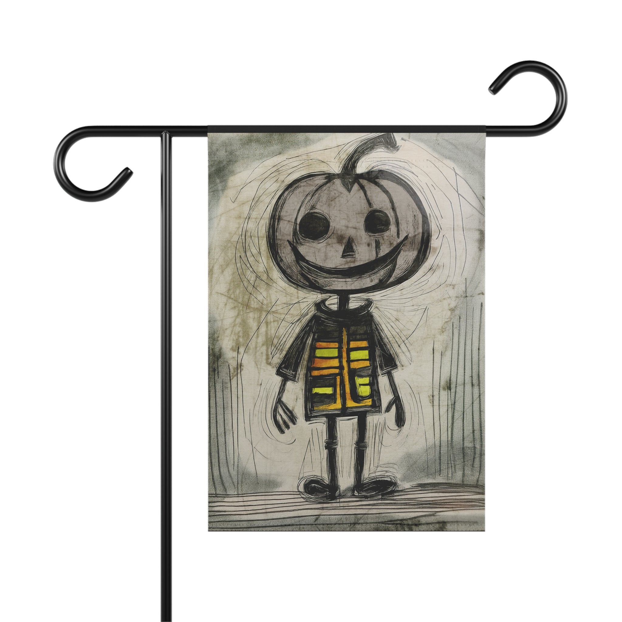 Halloween Seasonal Midwest Mod Pumpkin Boy No. 1 The OG Art Whimsical Yard Decoration, Unique Home & Garden Decor, Outdoor Signs, Fun Garden Art