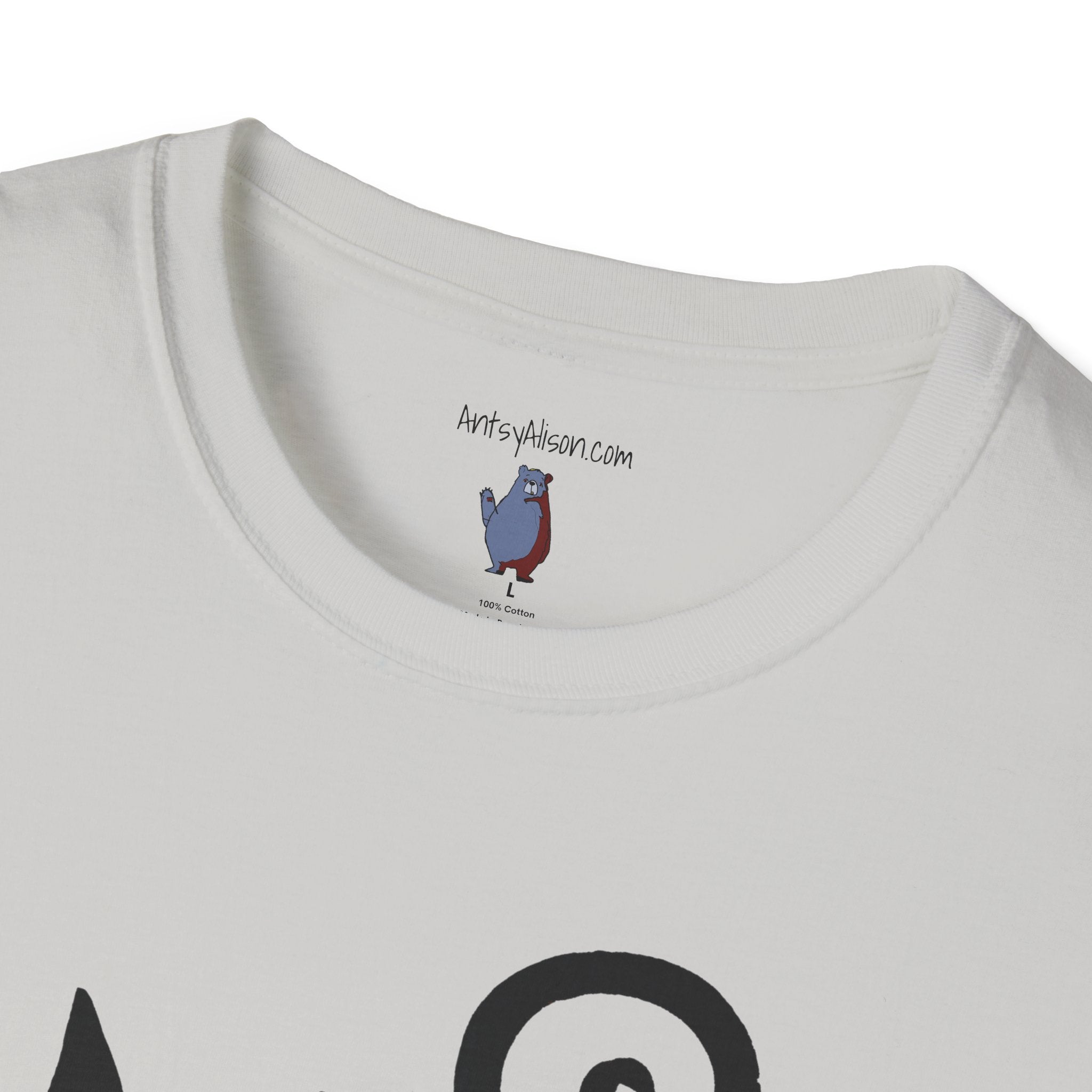 Black Cat with an Attitude Graphic Art Tee - 100% Cotton T-Shirt