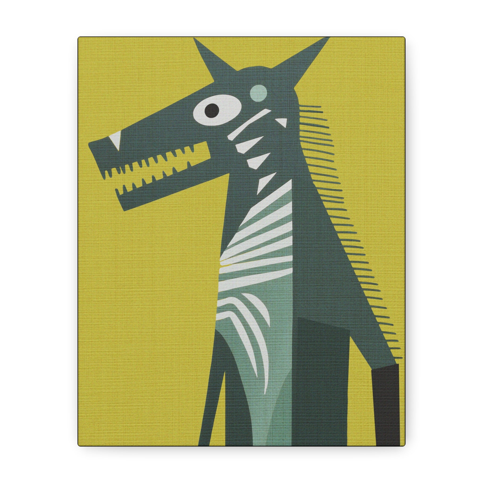 Full Moon Fear Werewolf Art Print  - Matte Canvas, Stretched, 1.25"