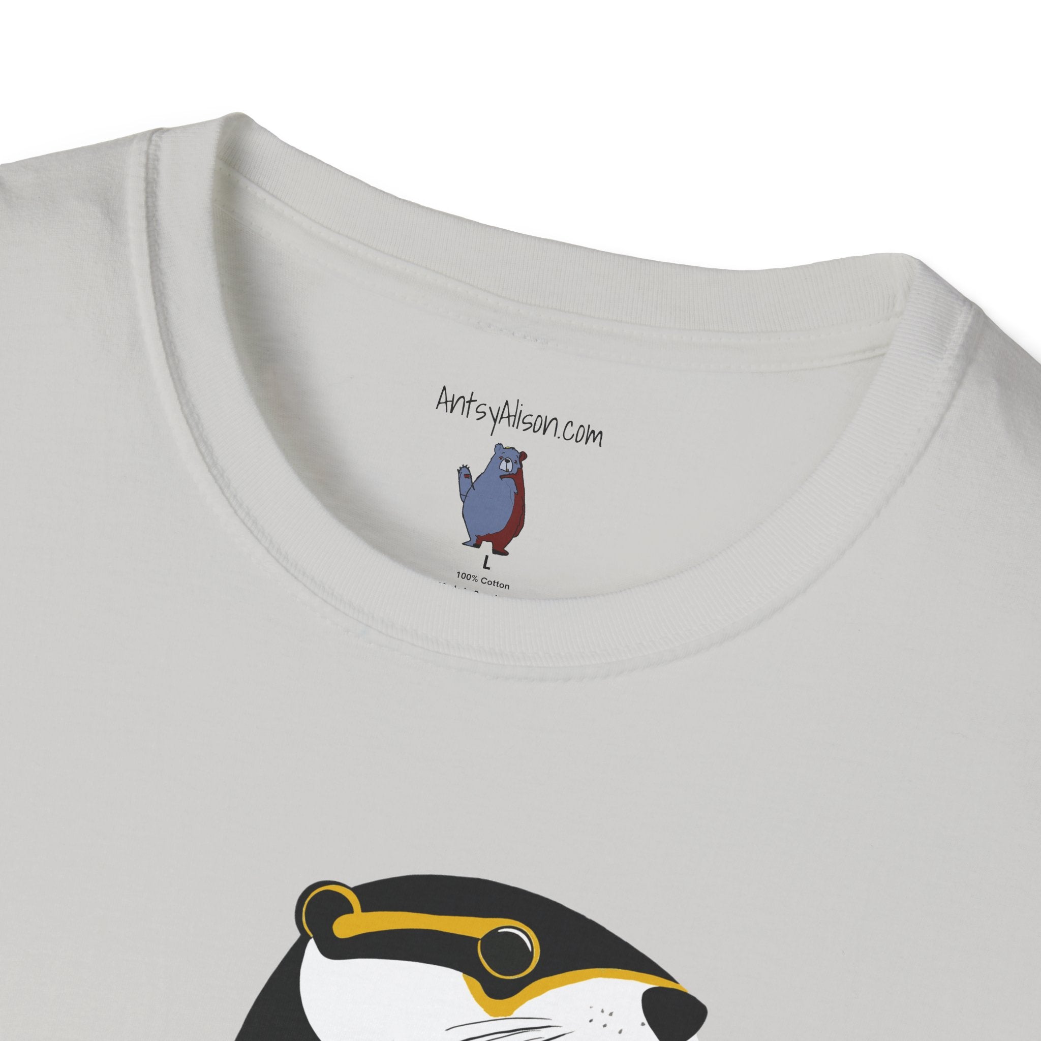 Looking for a Lazy River Graphic Art River Otter Tee - 100% Cotton T-Shirt