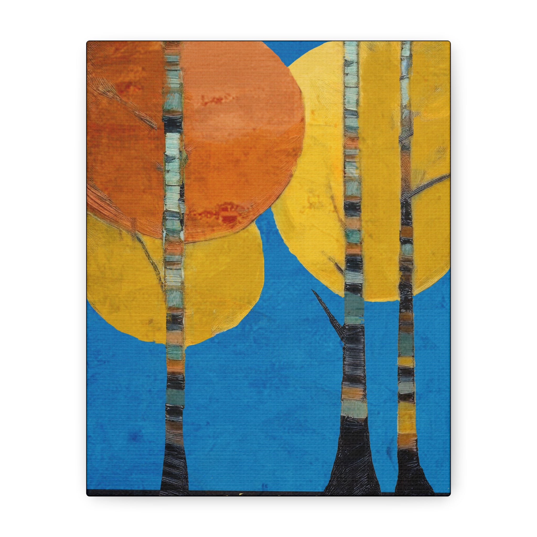 Midwest Mod Memories of Aspen Trees Art Print - Matte Canvas, Stretched, 1.25"