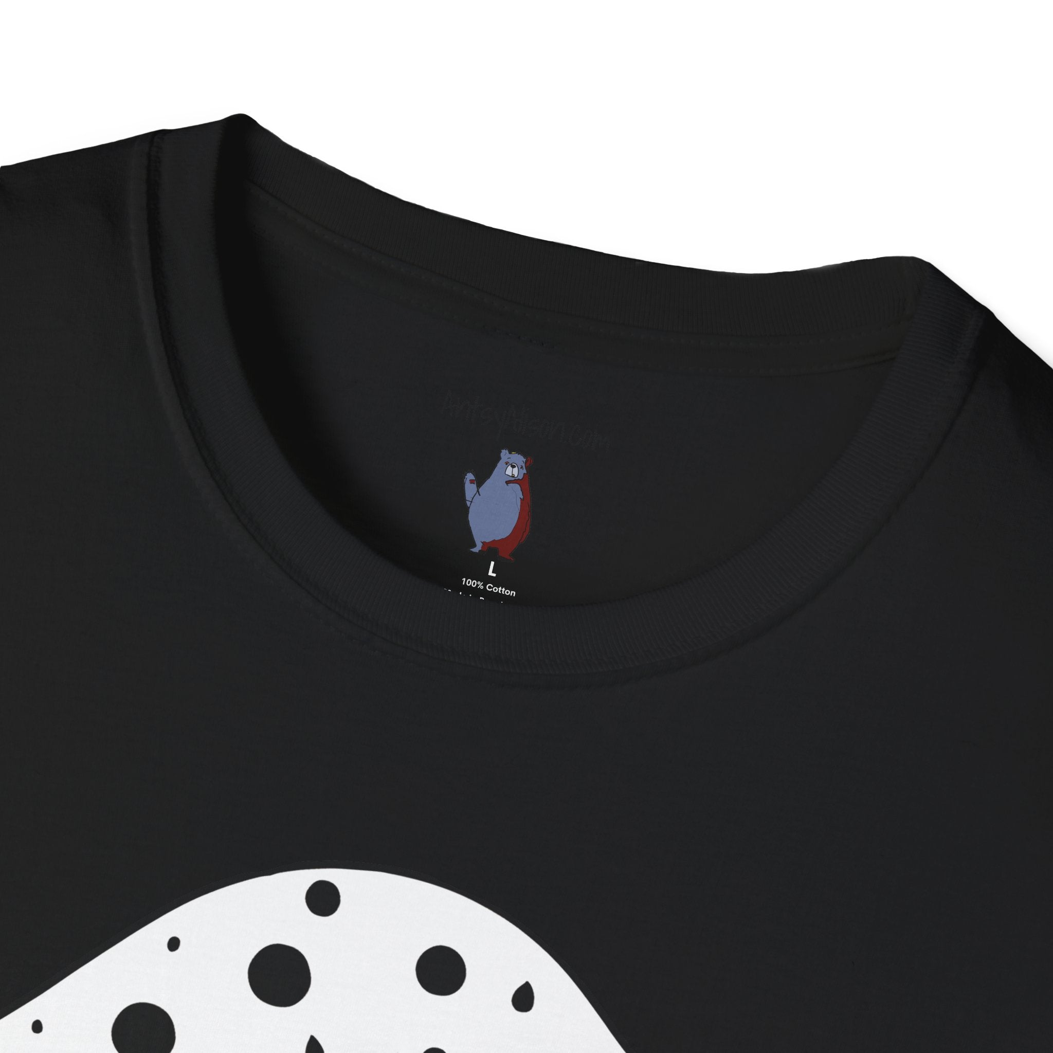 Black and White Mushroom Graphic Art Tee - 100% Cotton T-Shirt