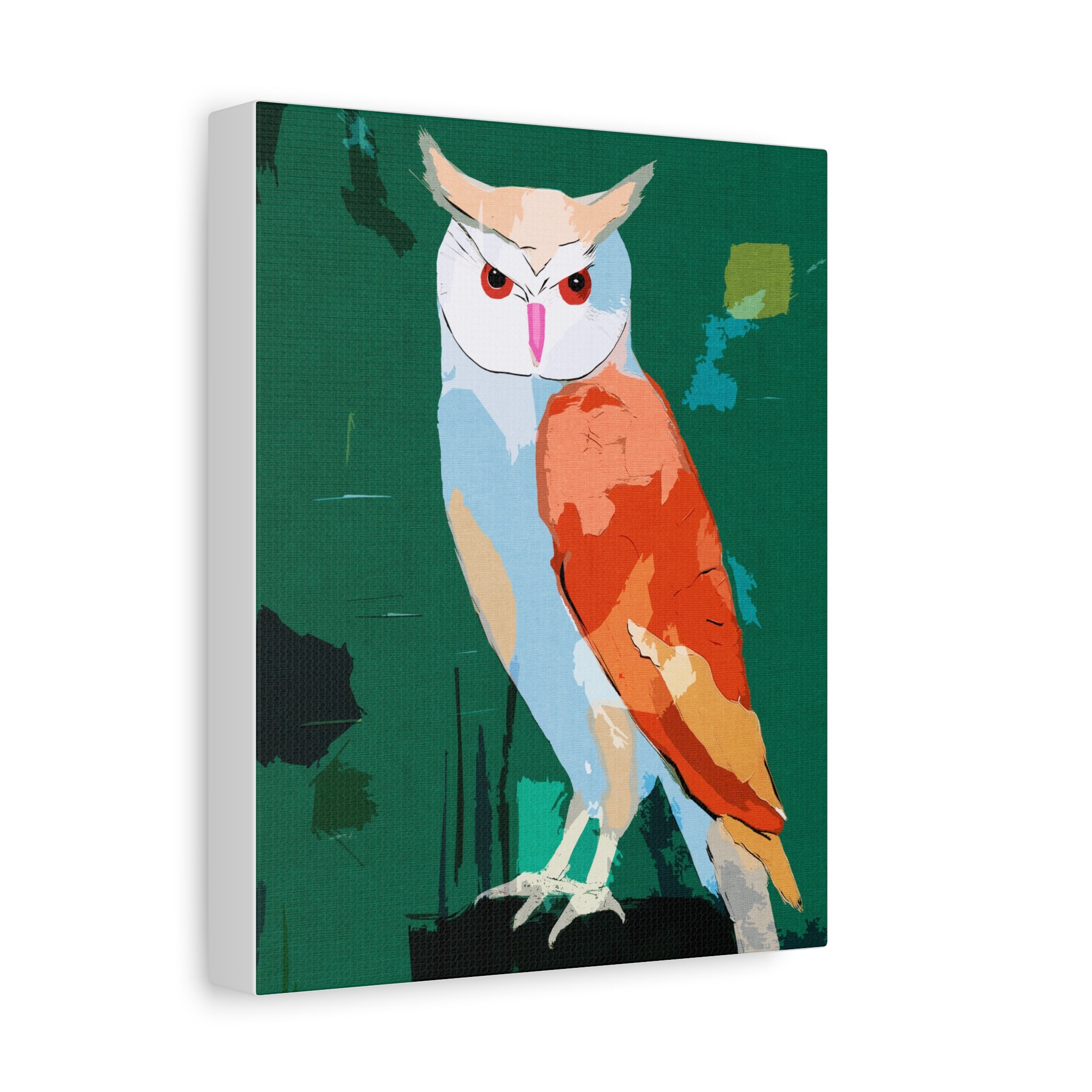 Looking Ahead Abstract Owl - Matte Canvas, Stretched, 1.25"