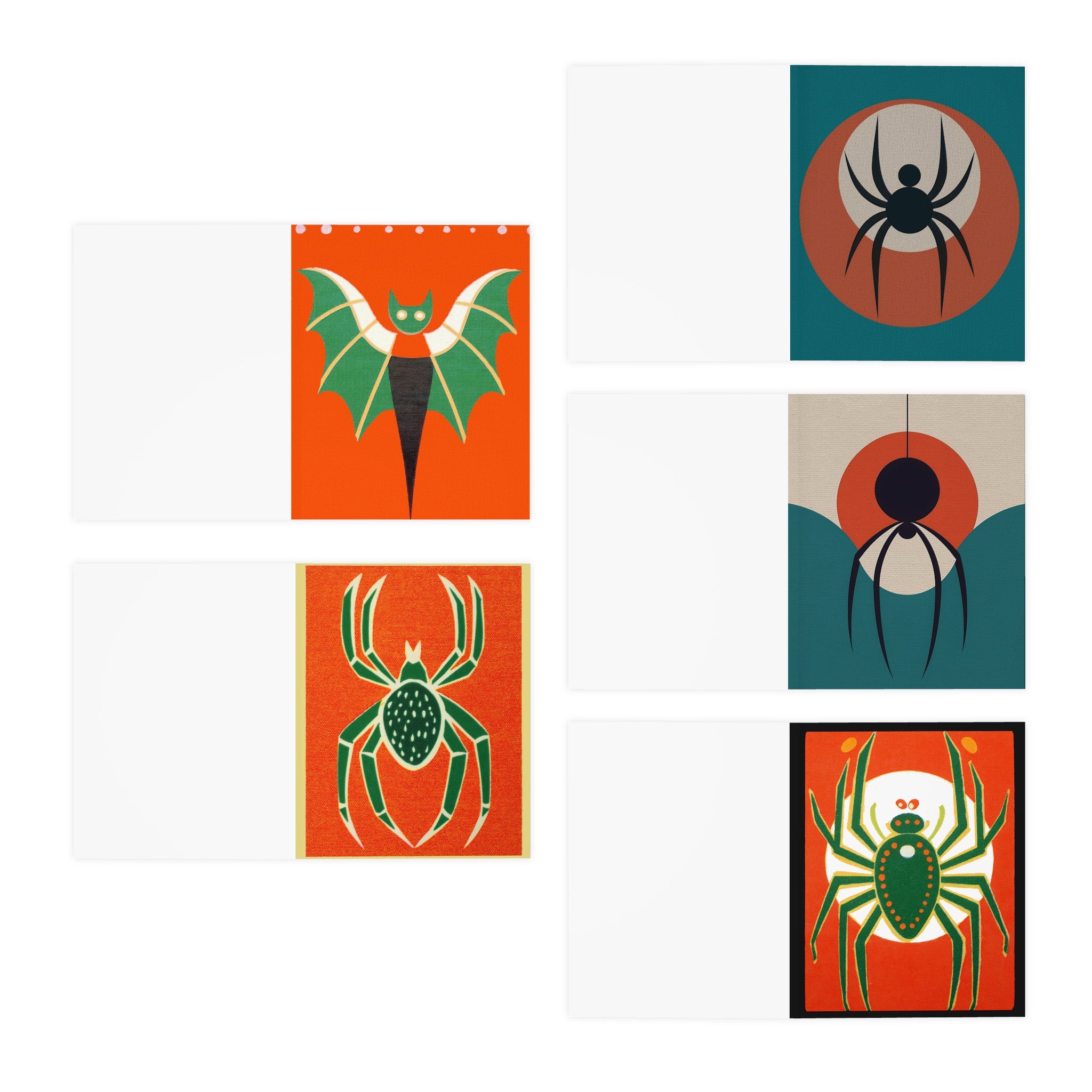 Multi-Design Halloween Greeting Card Number Three (5-Pack) -  Holiday Halloween Collection