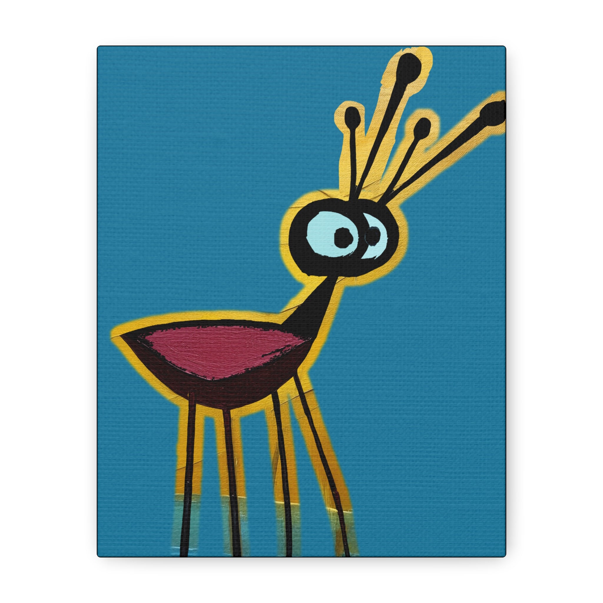 Midwest Mod Quirky Insect Art Print  - Matte Canvas, Stretched, 1.25"