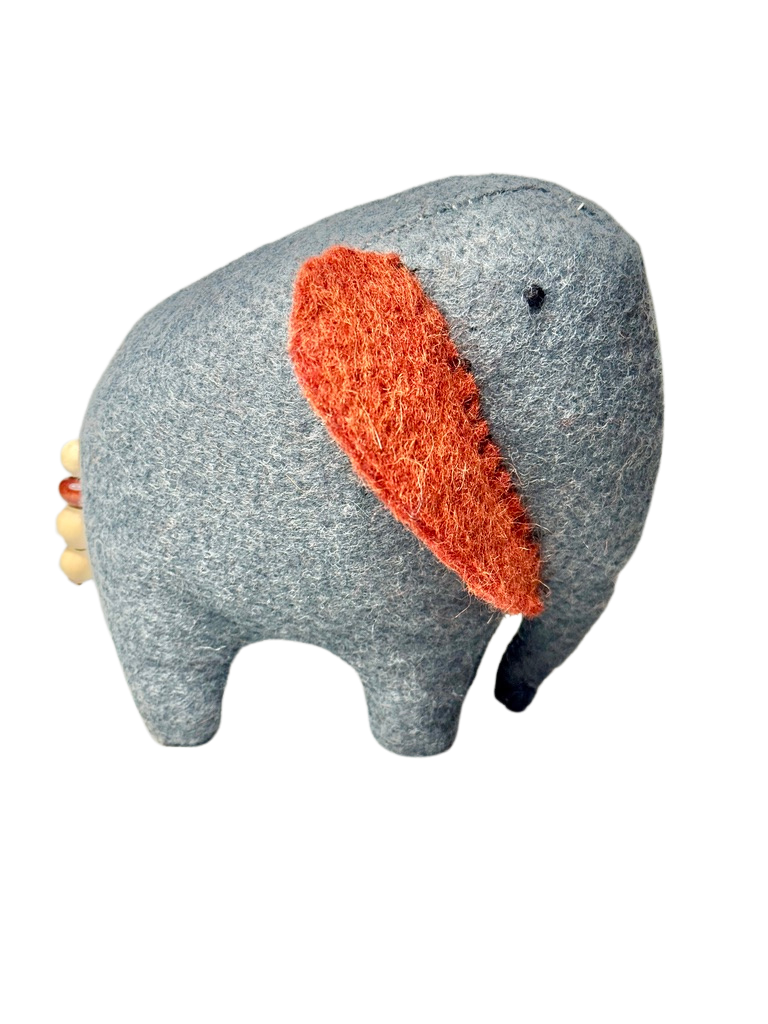 Folk Art Soft Sculpture Free Standing Elephant  - Judy Blackwood - One of a Kind