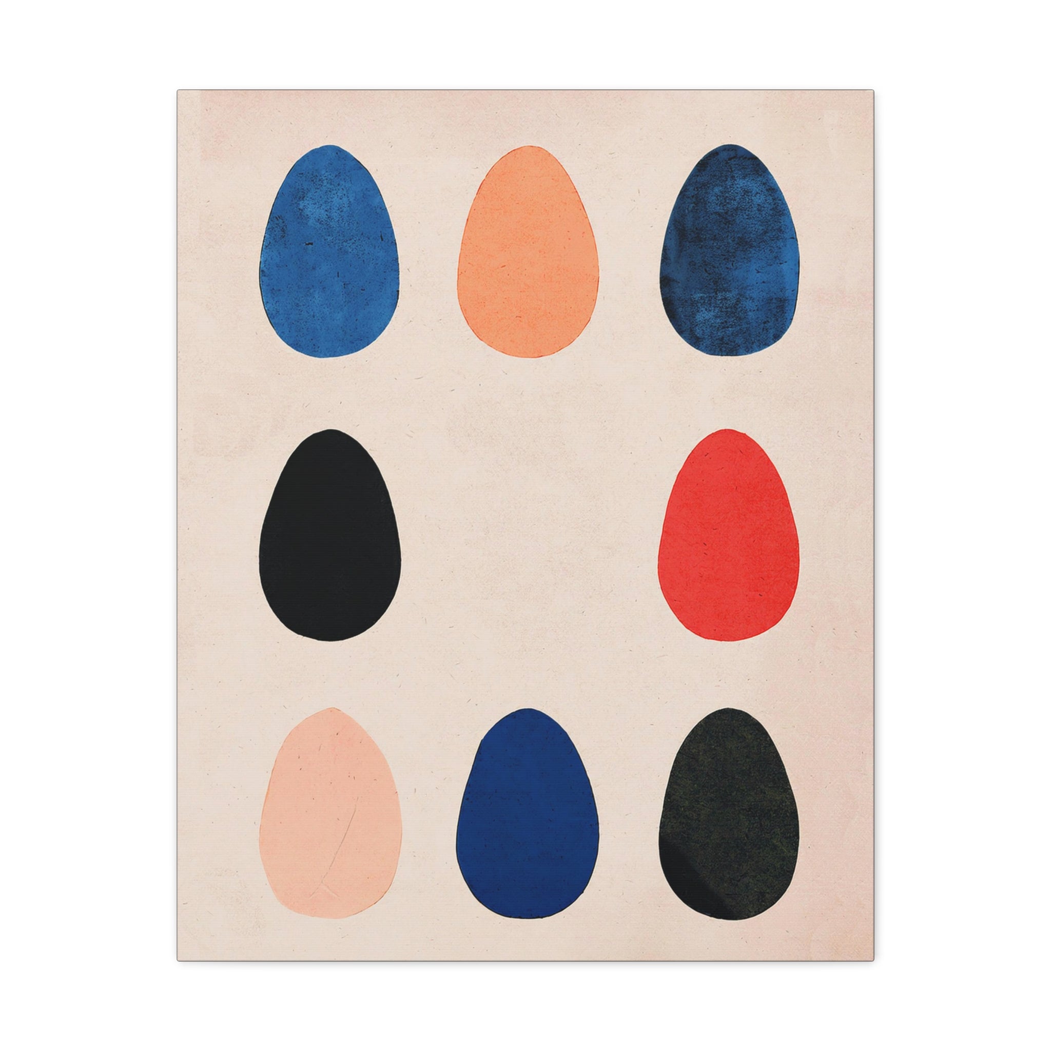 Abstract Modern Egg Display - Matte Canvas, Stretched, 1.25"