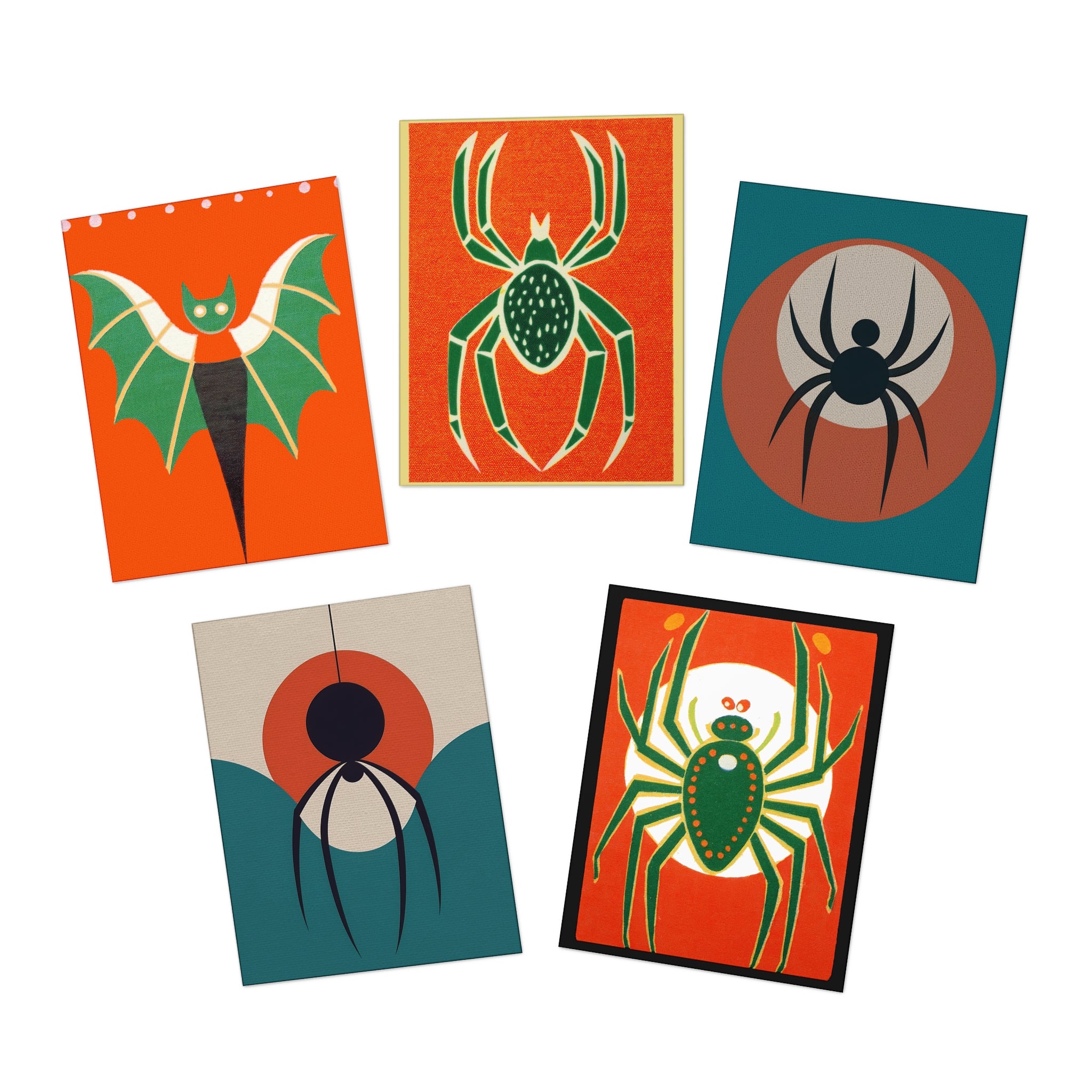 Multi-Design Halloween Greeting Card Number Three (5-Pack) -  Holiday Halloween Collection