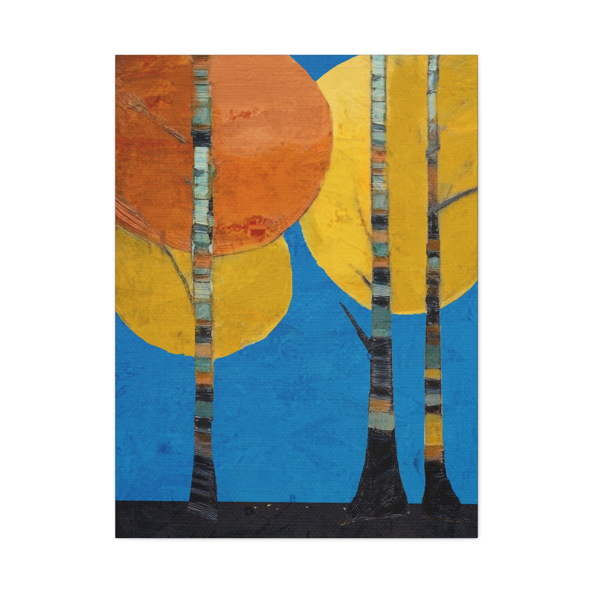 Midwest Mod Memories of Aspen Trees Art Print - Matte Canvas, Stretched, 1.25"