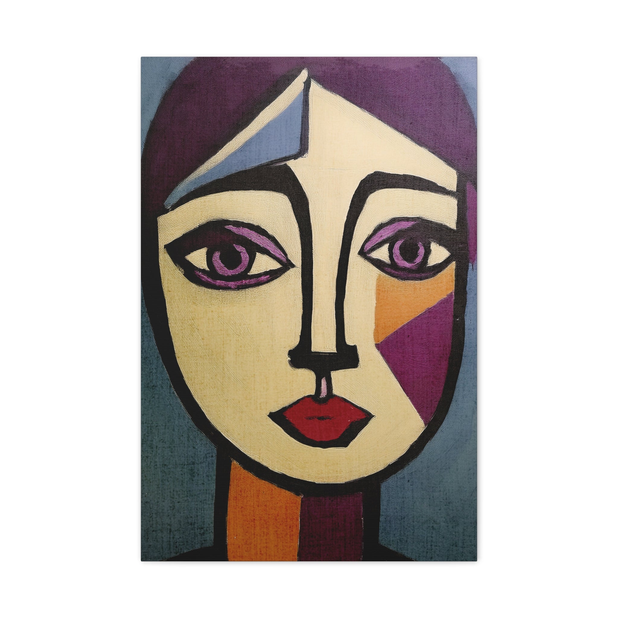 Abstract Moody Woman Portrait Art Print - Matte Canvas, Stretched, 1.25"