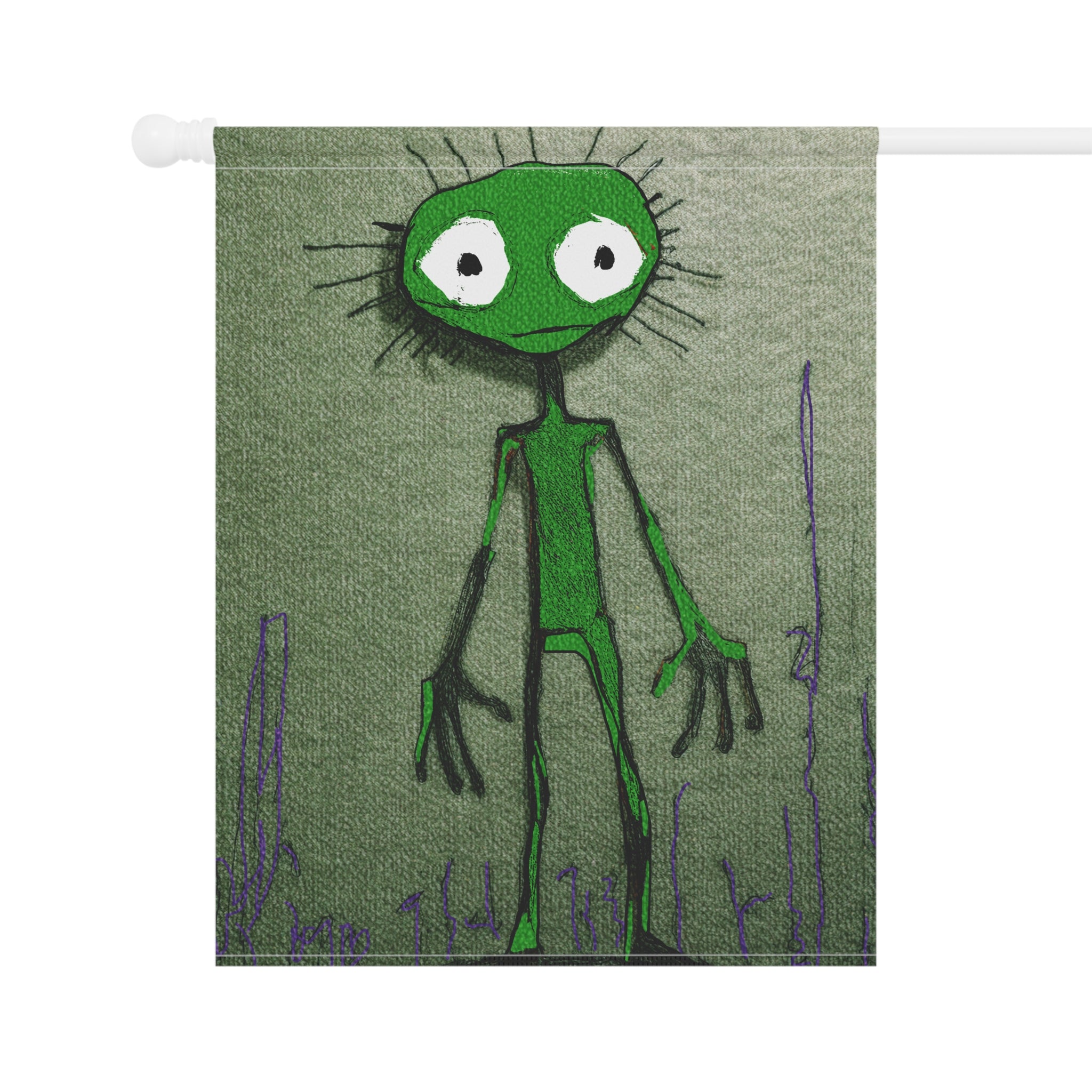 Halloween Seasonal Midwest Mod Green Creature Monster Pop Art Whimsical Yard Decoration, Unique Home & Garden Decor, Outdoor Signs, Fun Garden Art