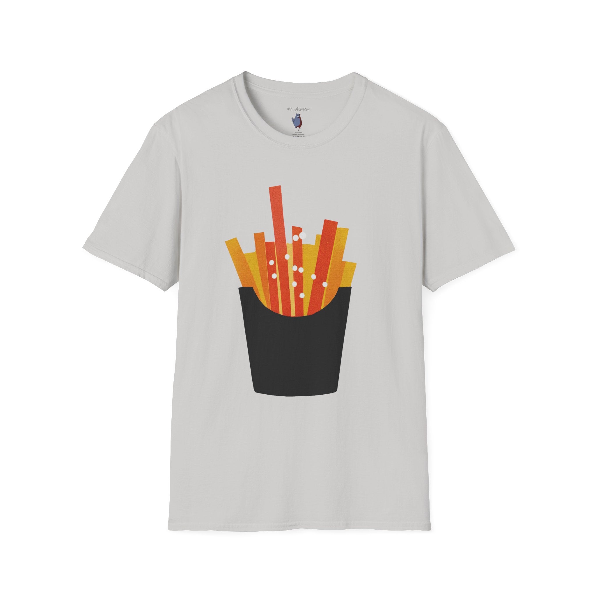 French Fry Fries Graphic Art Tee - 100% Cotton T-Shirt