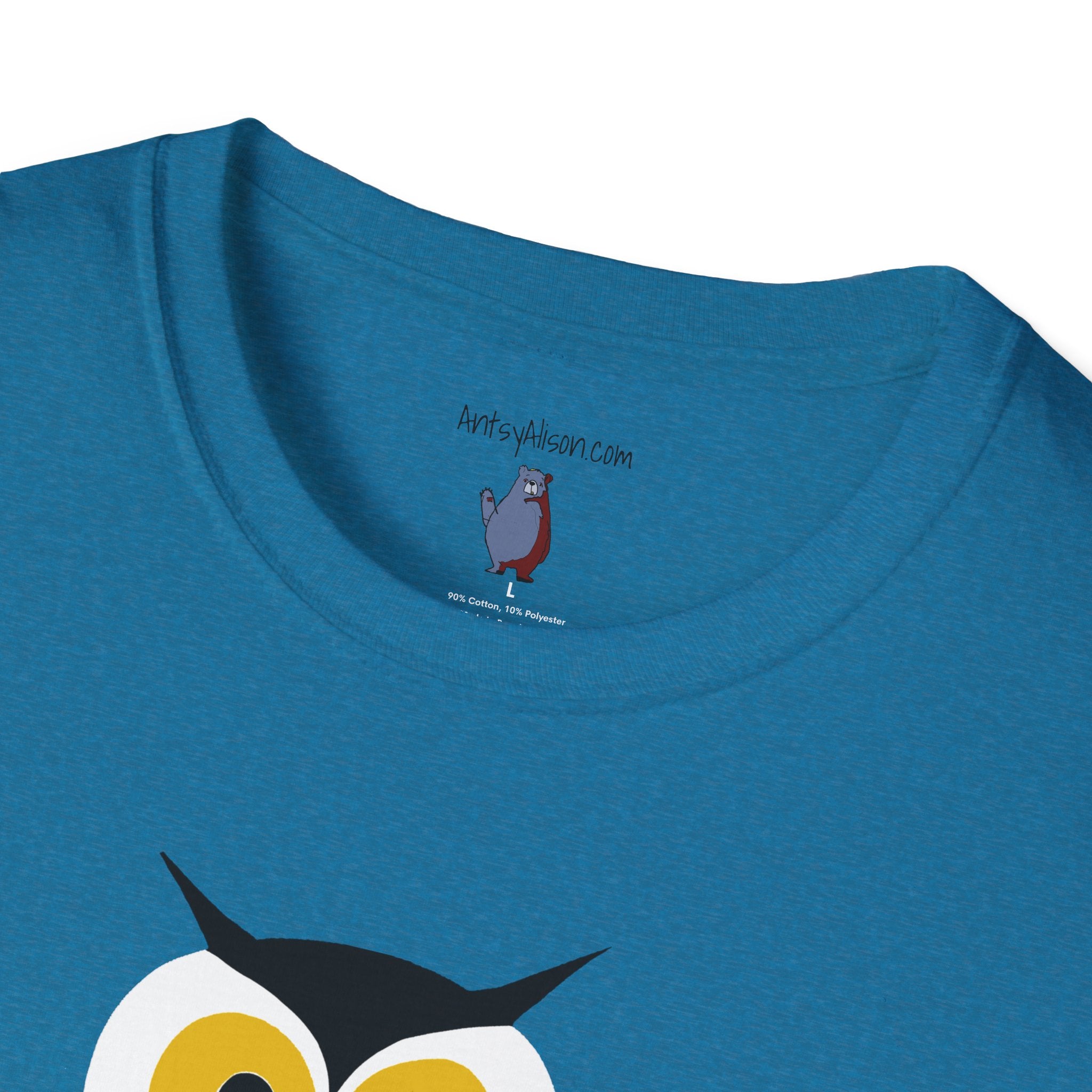 Long Legged Owl Graphic Art - 100% Cotton T-Shirt