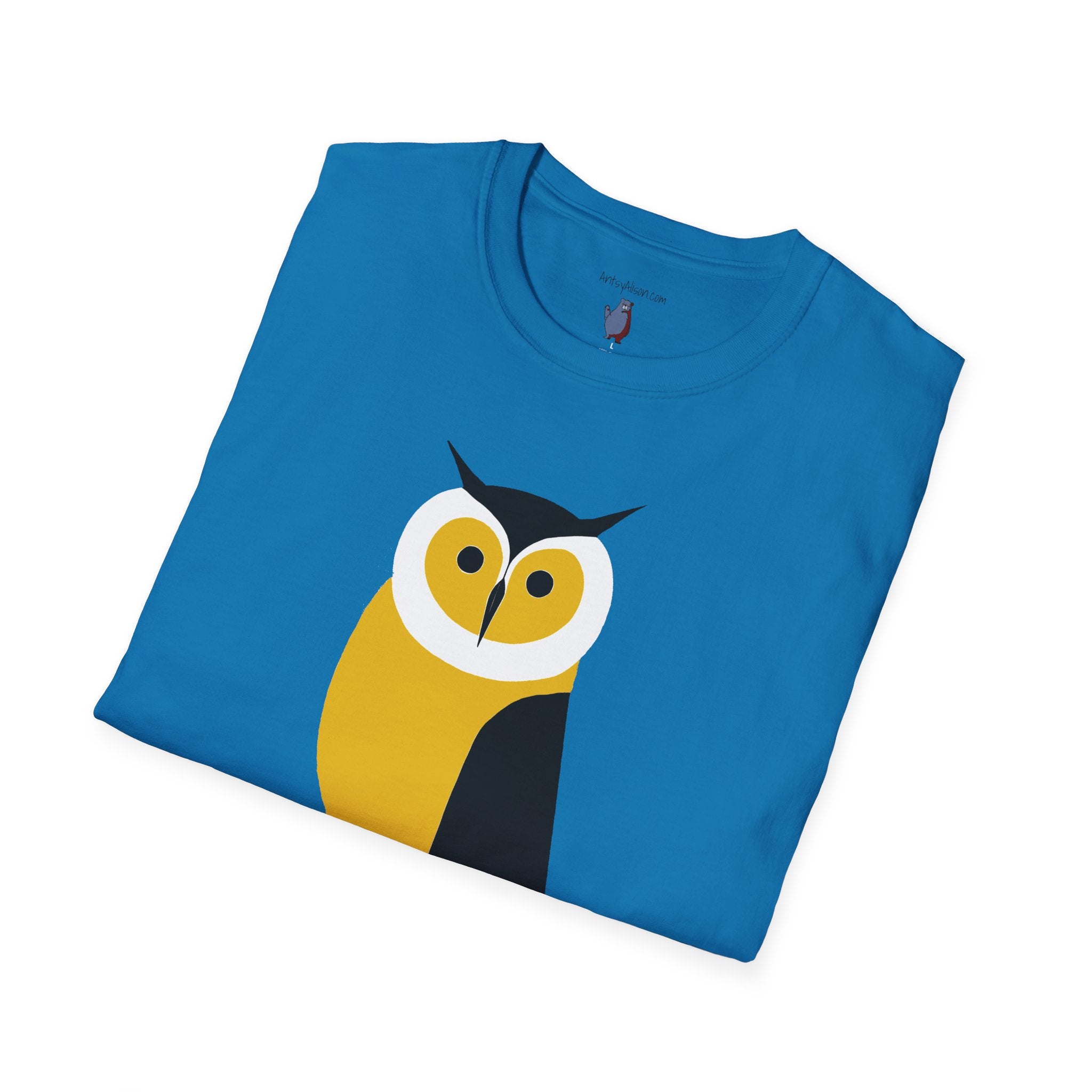 Long Legged Owl Graphic Art - 100% Cotton T-Shirt